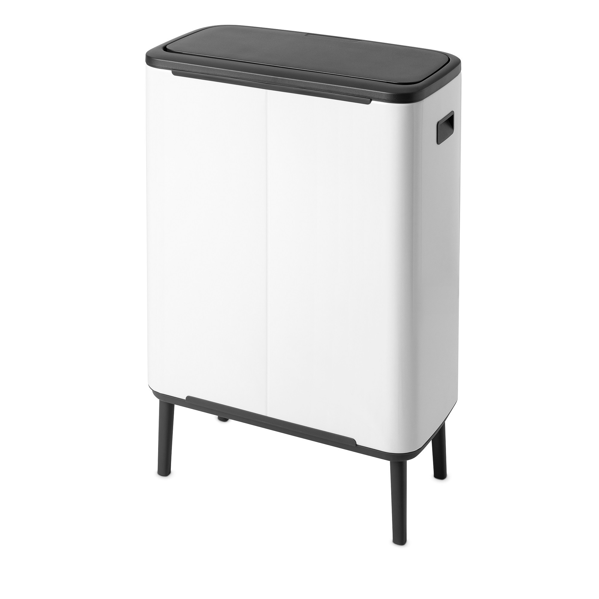 Brabantia Bo Touch Top Hi Dual Compartment Recycling Trash Can, 2 x 8 Gallon