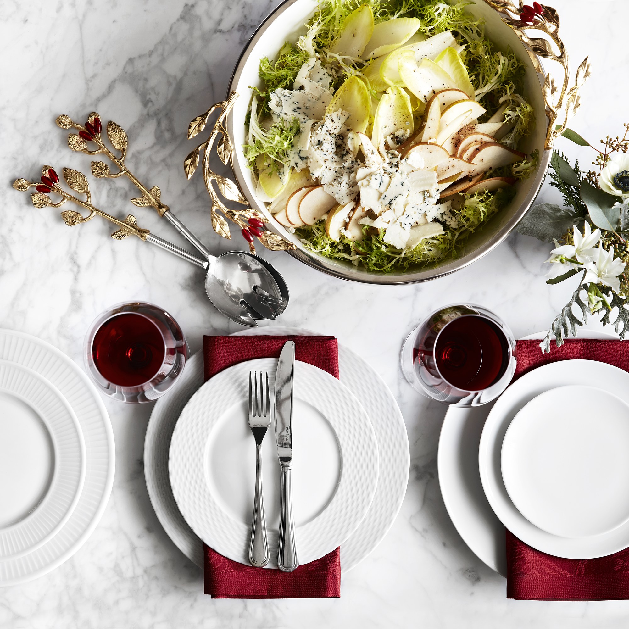 Pillivuyt Plisse Porcelain Dinner Plates