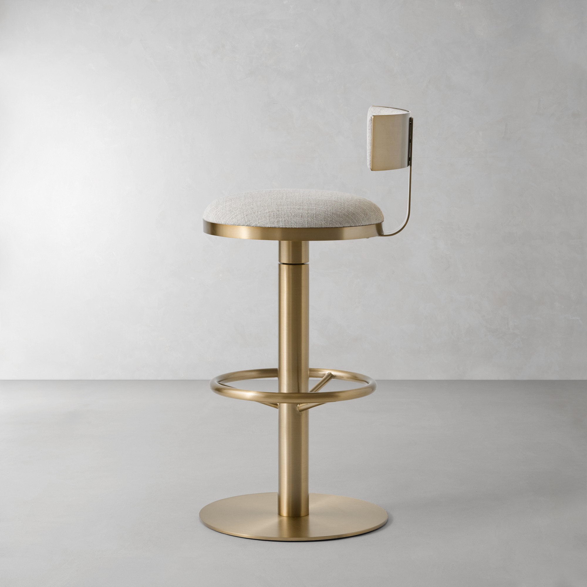 Larkin Upholstered Pedestal Counter & Bar Stool