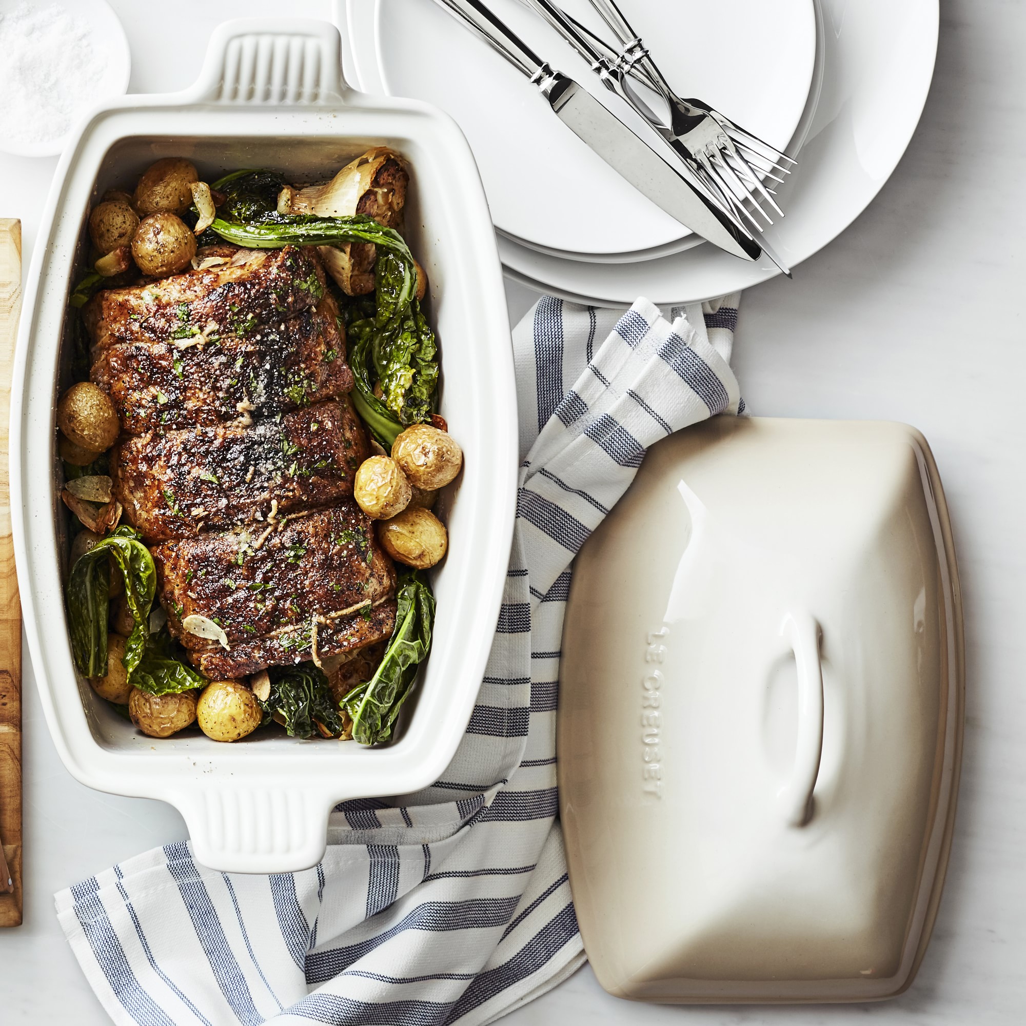 Le Creuset Heritage Stoneware Deep Covered Baker, 4 1/2-Qt.