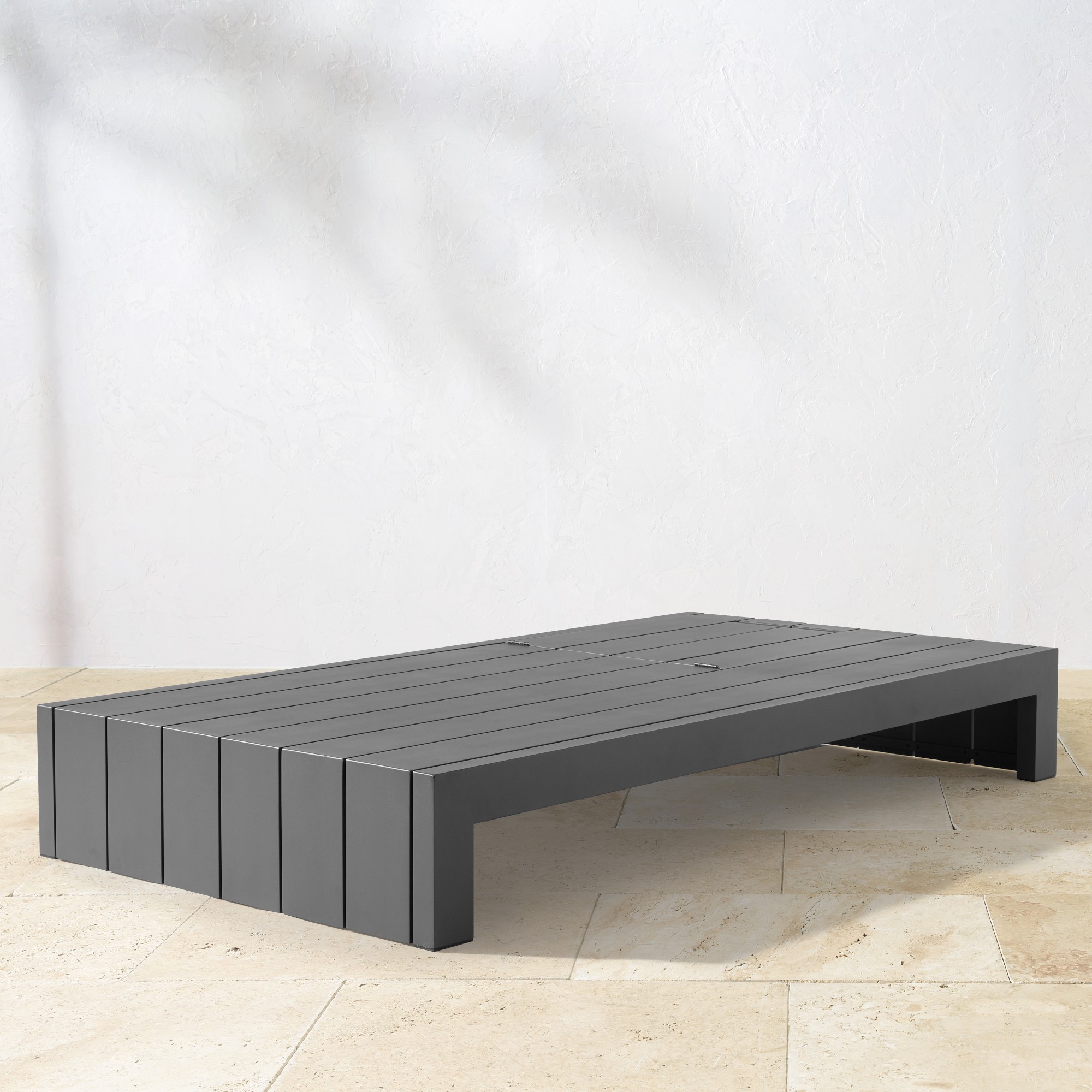 Larnaca Metal Chaise with Built in Table