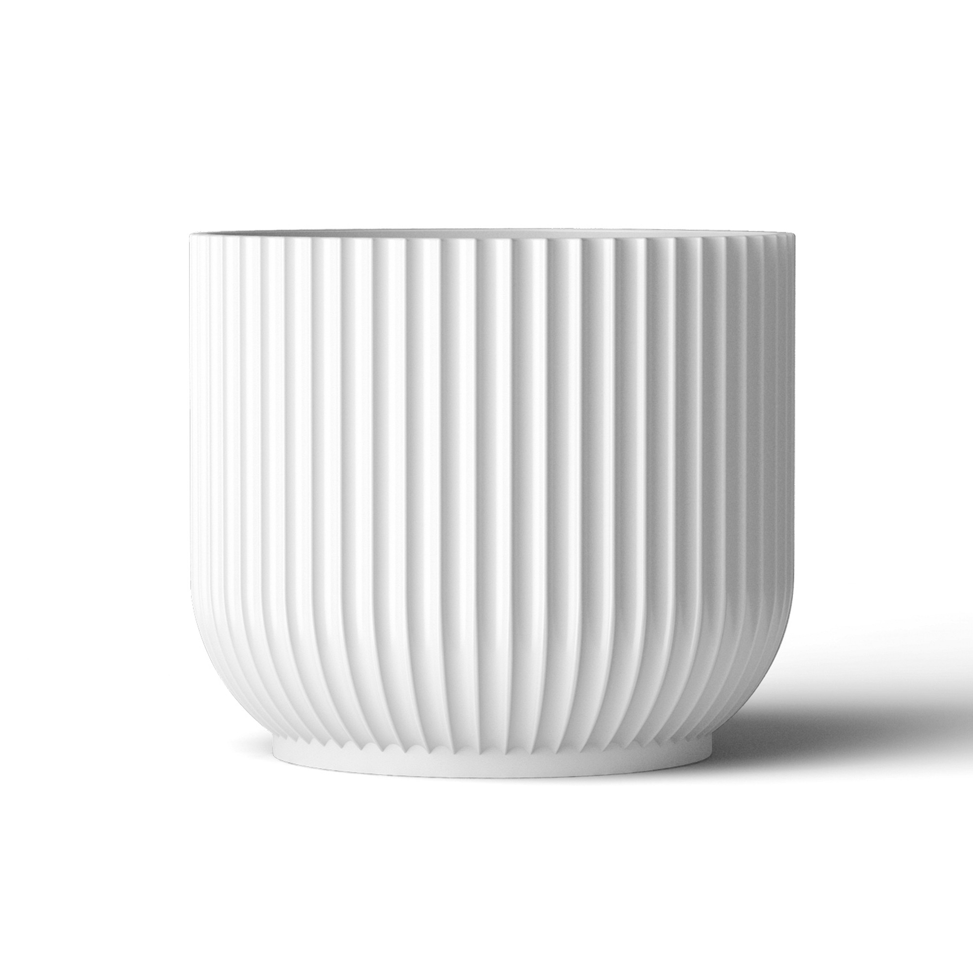 Lyngby Porcelain Flower Pot, White