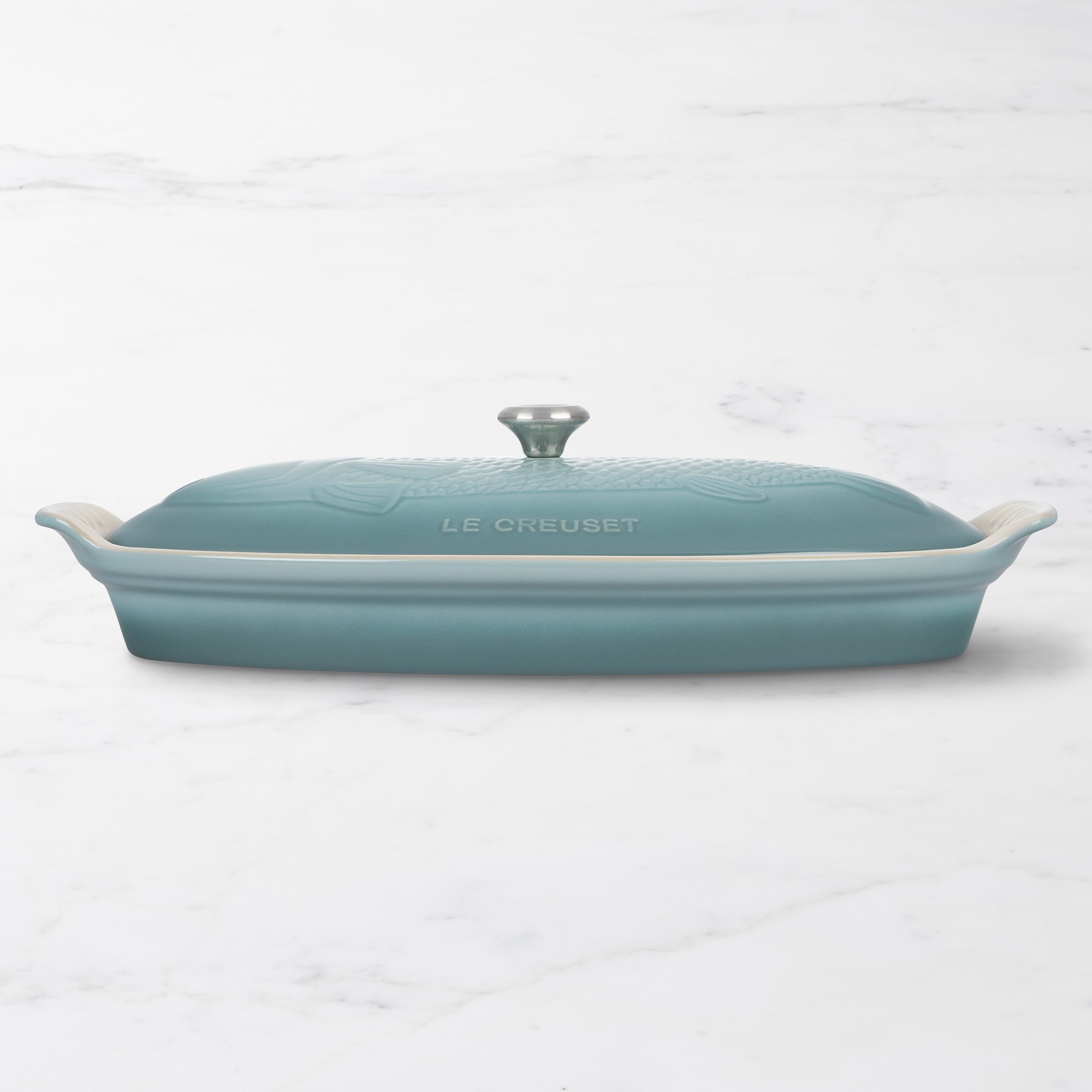 Le Creuset Stoneware Oval Fish Baker, 1 3/4 Qt.