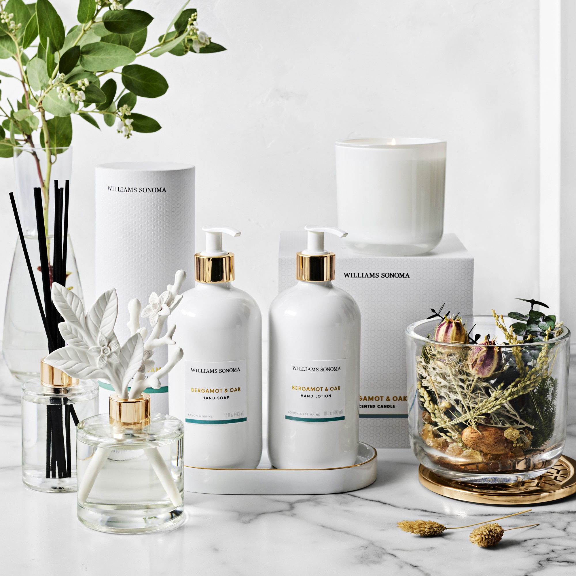 Home Fragrance Bergamot and Oak Porcelain Diffuser