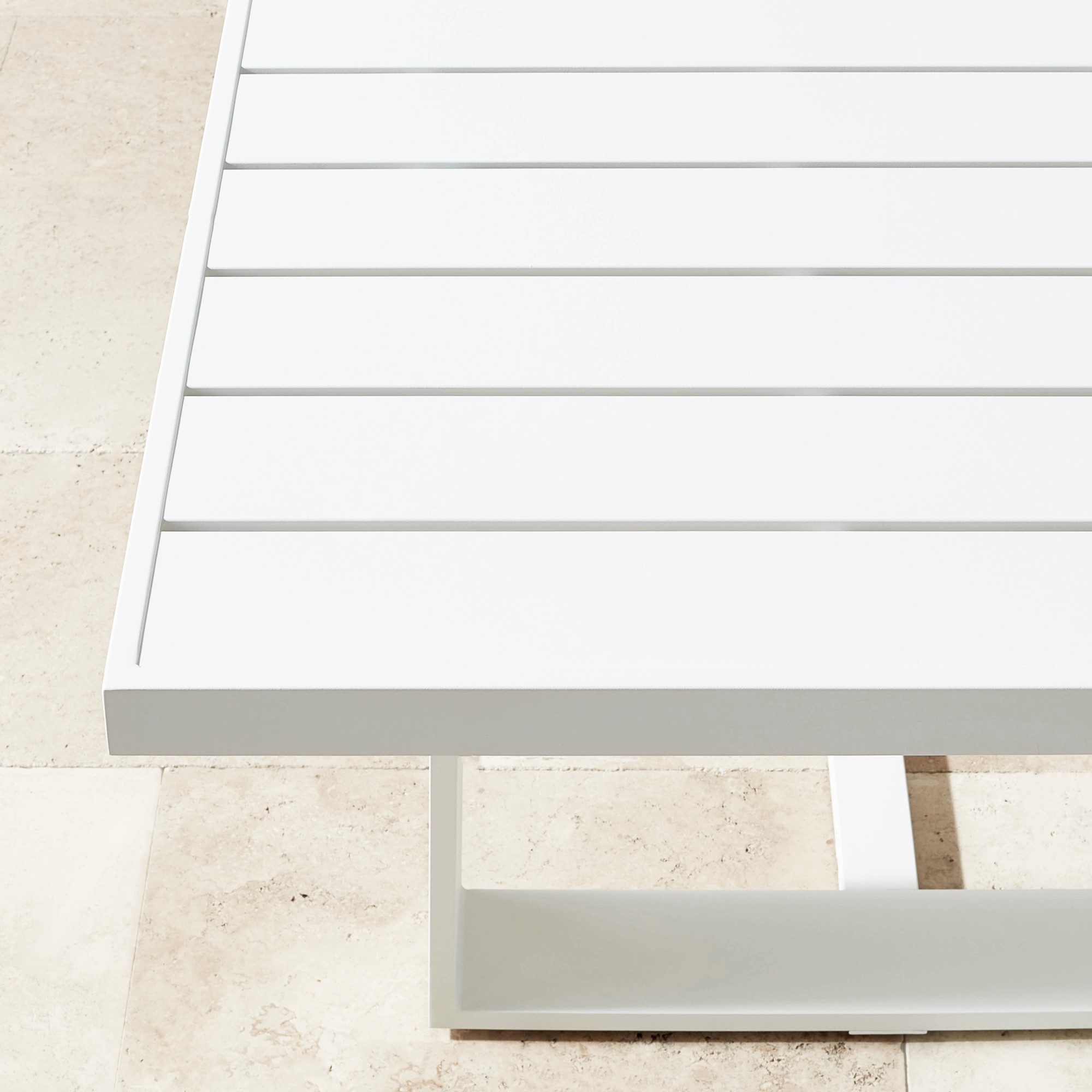 Santa Barbara White Metal Dining Table & Dining Chairs (84