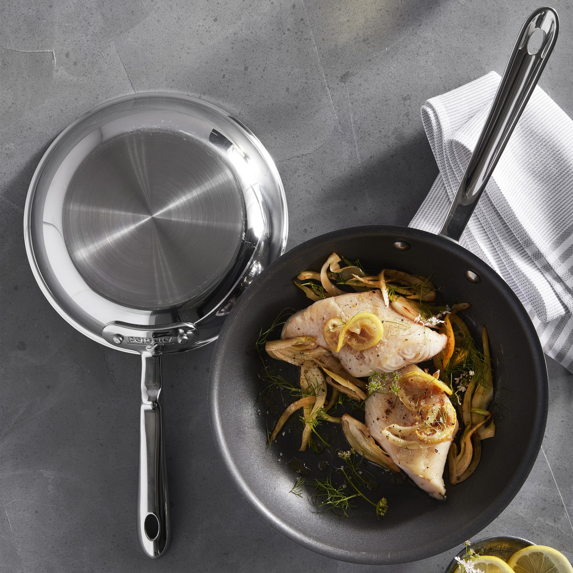 All-Clad D5® Stainless-Steel Nonstick Fry Pan Set