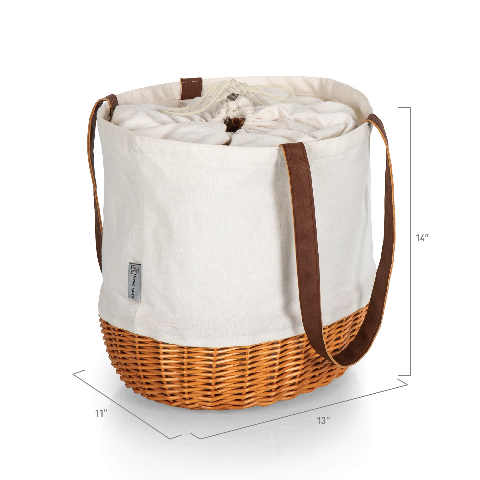Seville Canvas and Willow Basket Tote