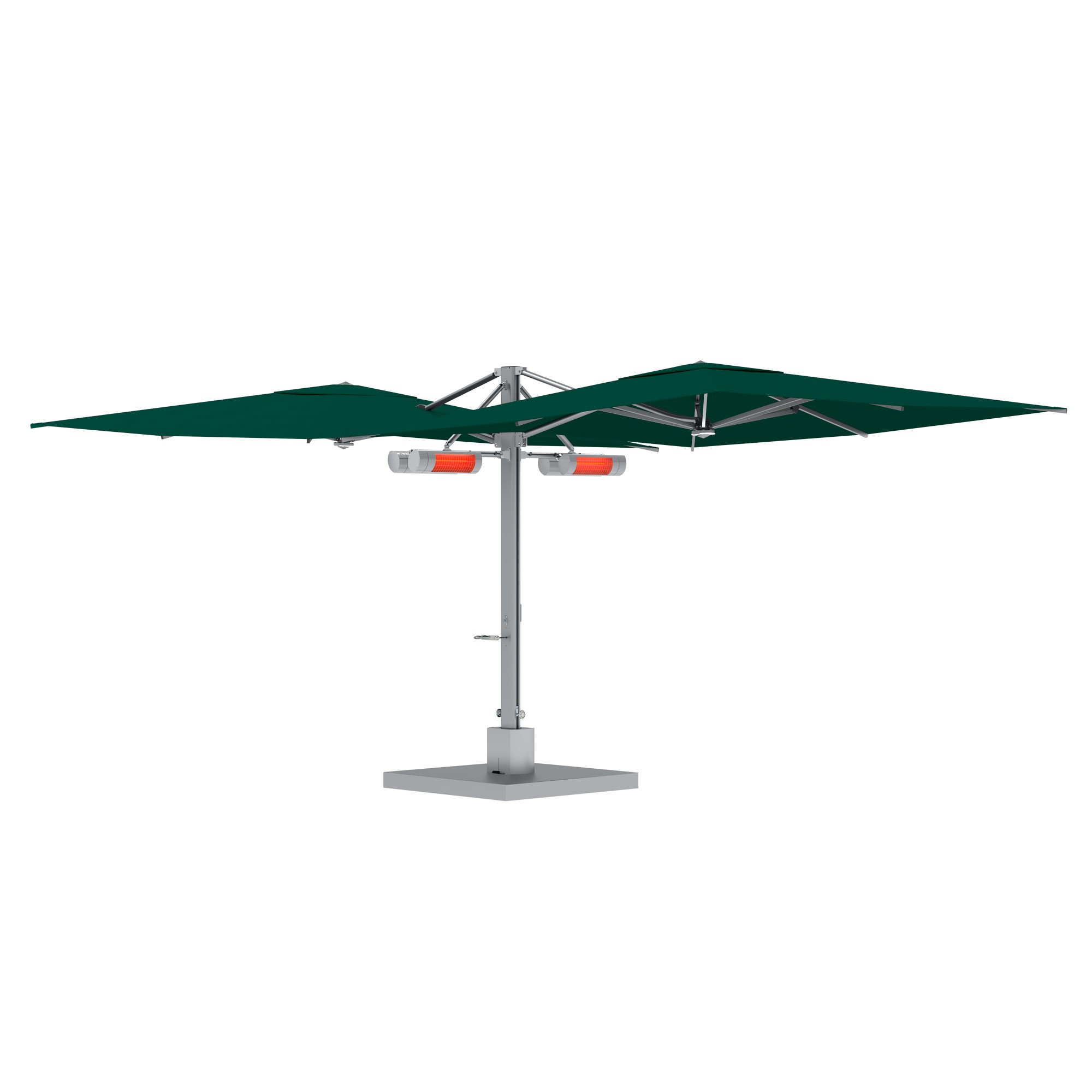 10' Sqaure Performance Dual Cantilever Umbrella