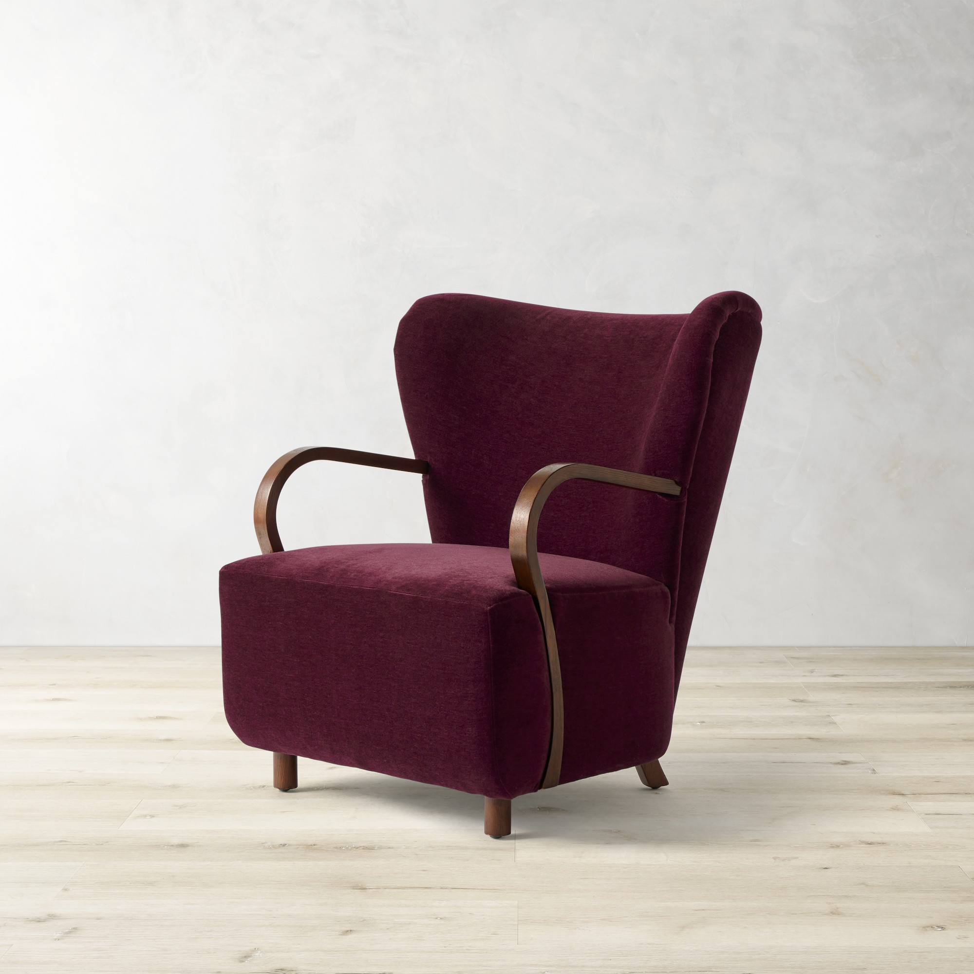 Corban Bentwood Upholstered Occasional Chair