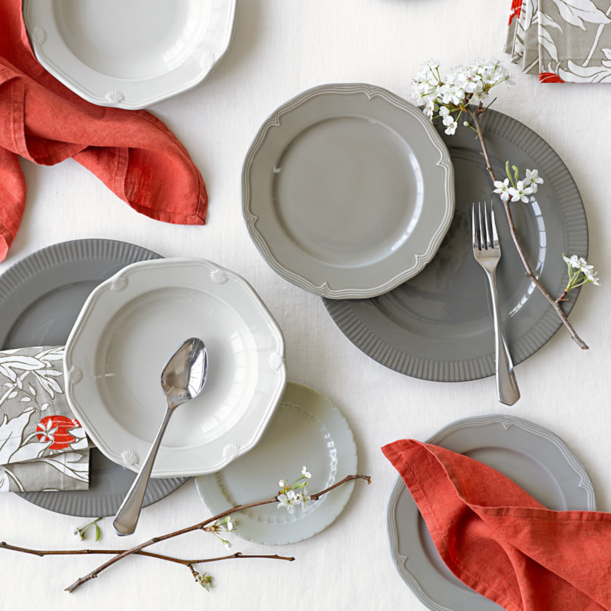 Pillivuyt Eclectique Porcelain Bread & Butter Plates, Set of 4