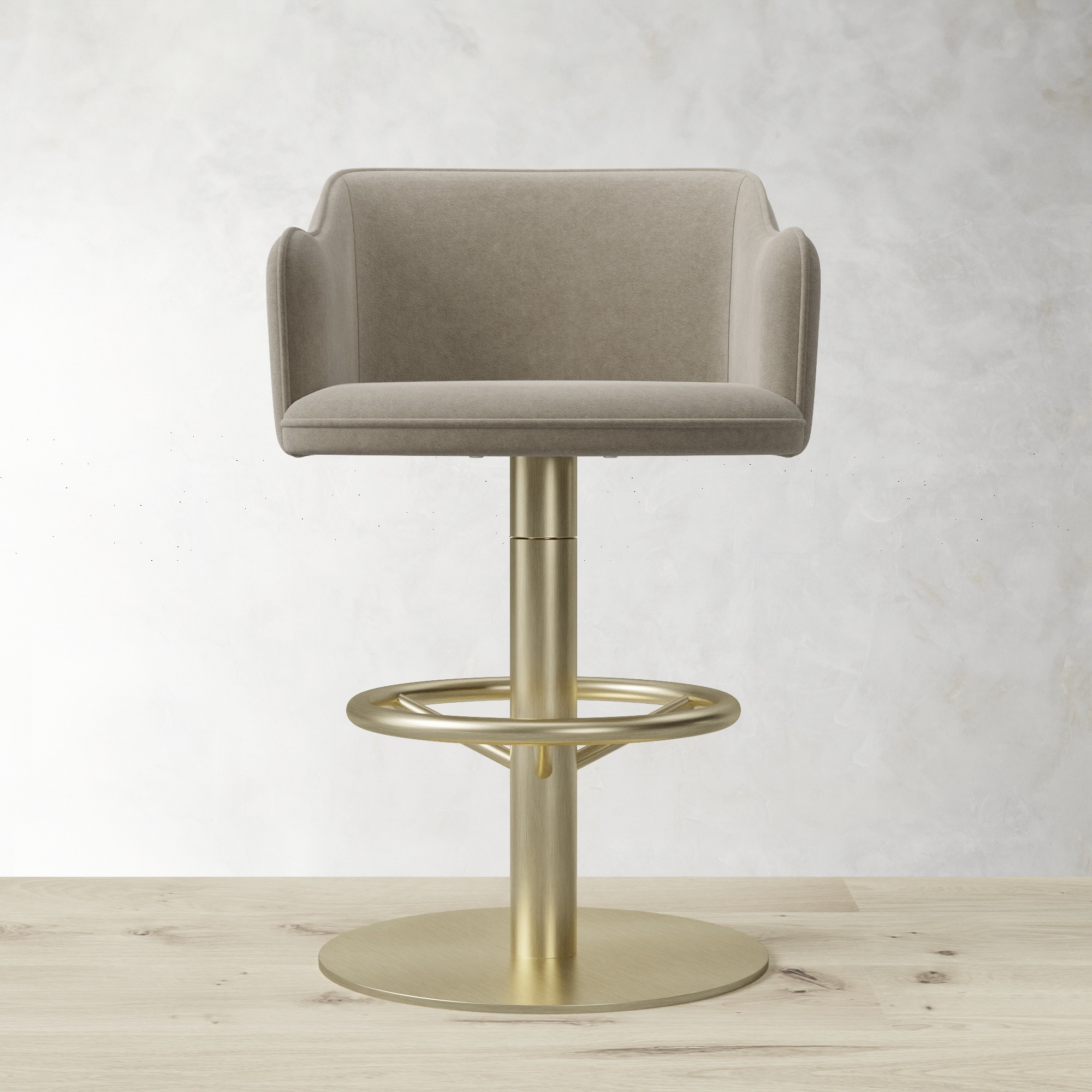 Harding Upholstered Pedestal Counter  & Bar Stool