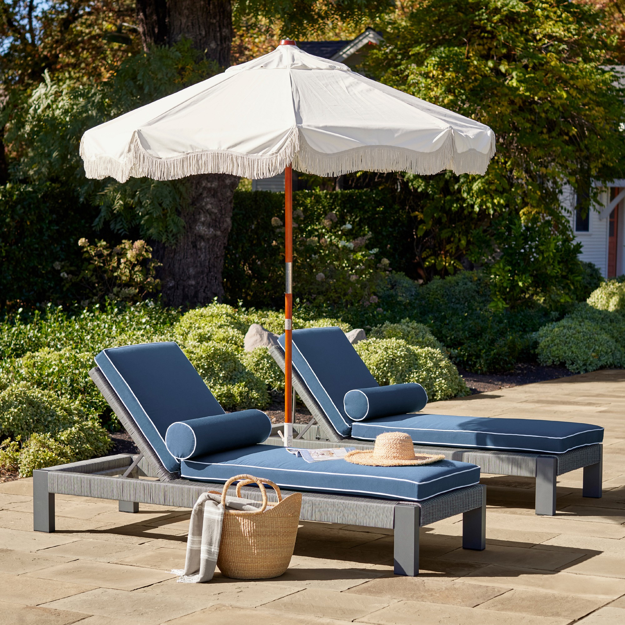 Larnaca Outdoor Grey Teak x All-Weather Weave Chaise