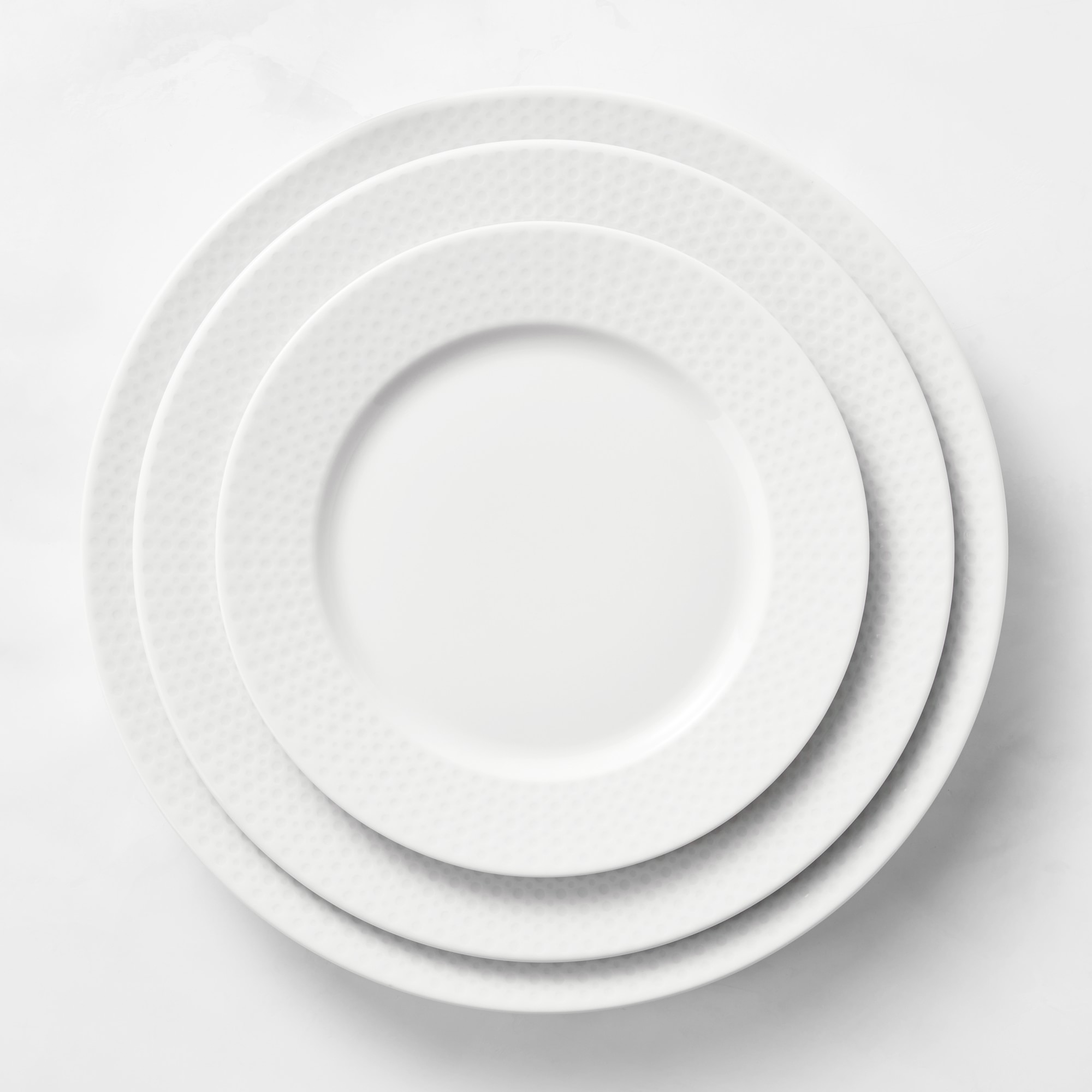 Pillivuyt Perle Porcelain Dinner Plates, Set of 4