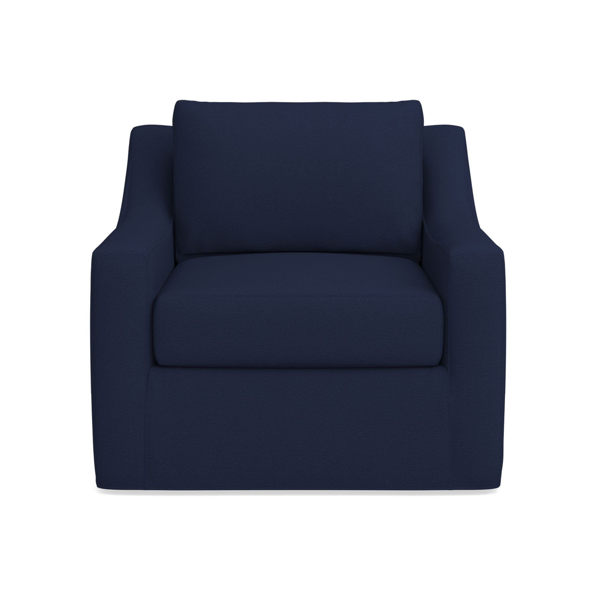 Ghent Slope Arm Slipcovered Swivel Chair