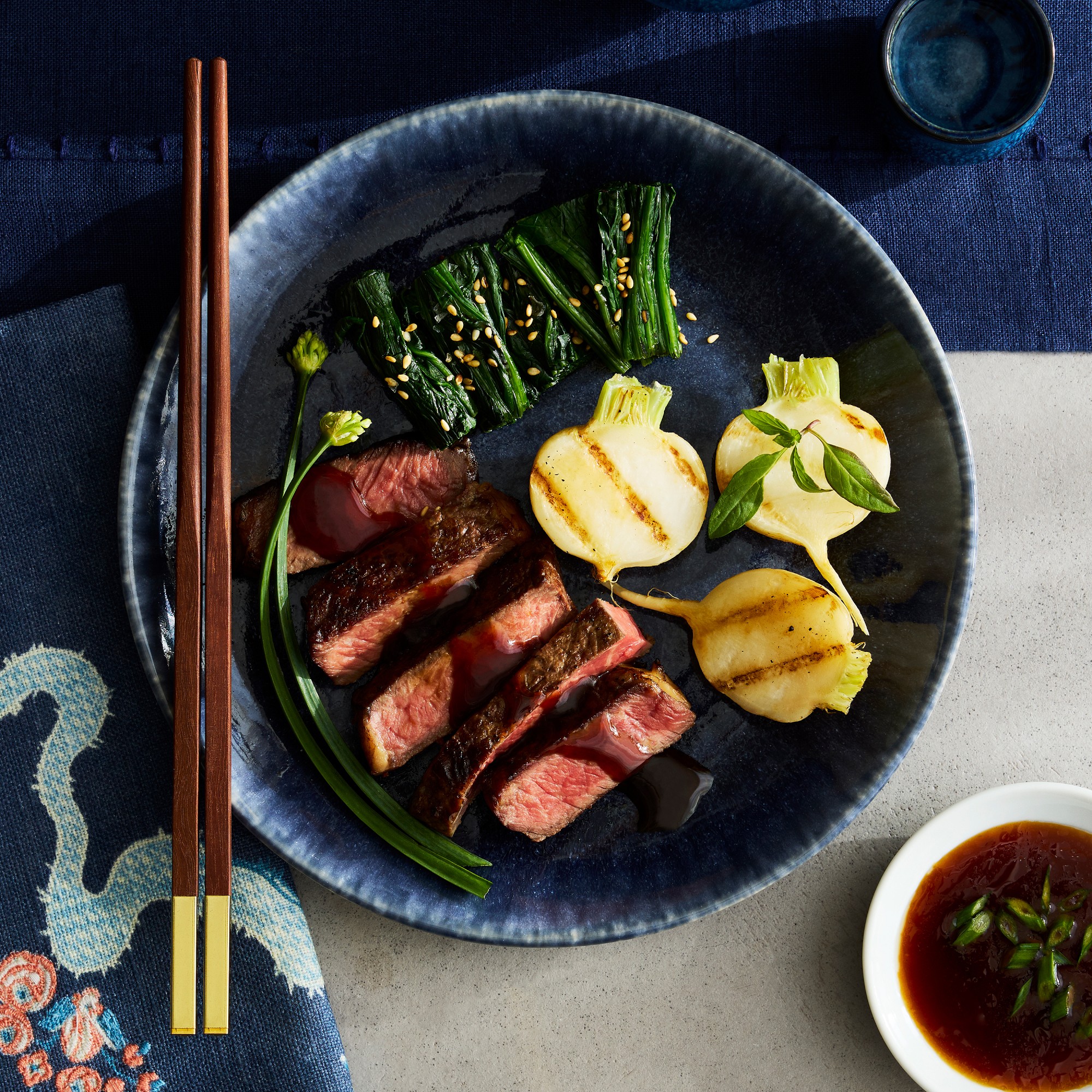 Embroidered Blossom Napkins, Set of 4