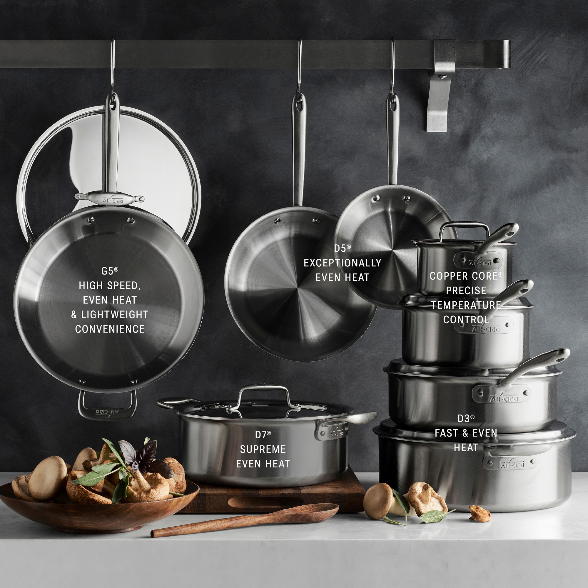 All-Clad Collective Stainless-Steel 14-Piece Cookware Set