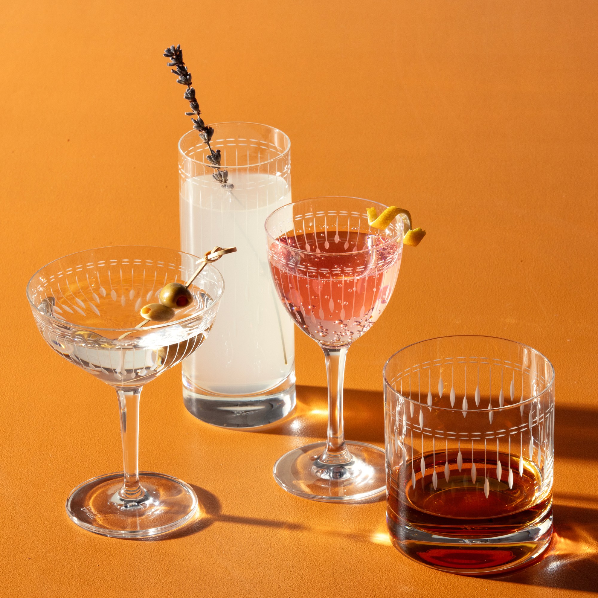 Schott Zwiesel Vanity Etched Double Old-Fashioned Glasses, Set of 6