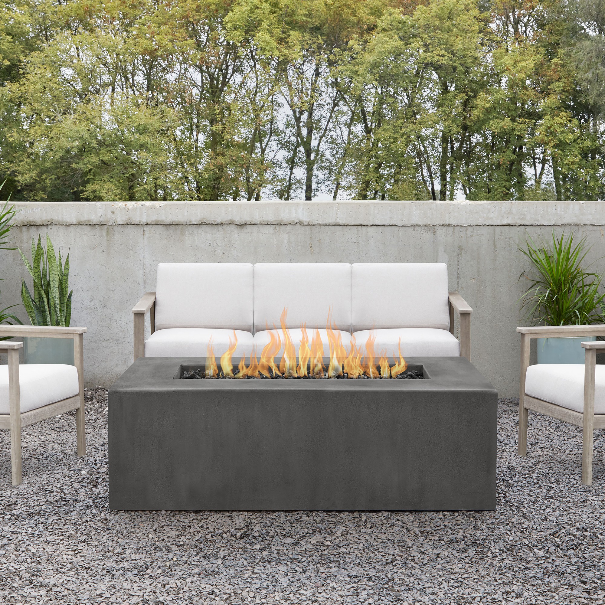 Havana Casual Rectangle Fire Table (60