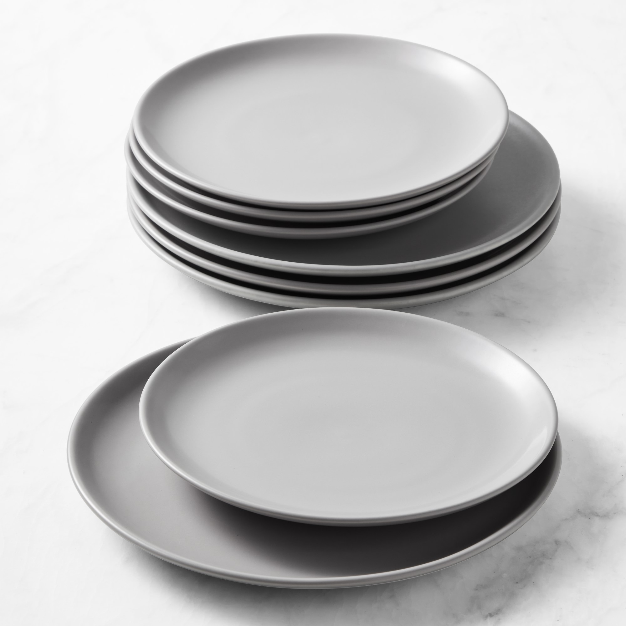 Open Kitchen by Williams Sonoma Matte Coupe Dinner & Salad Plates, Set of 8