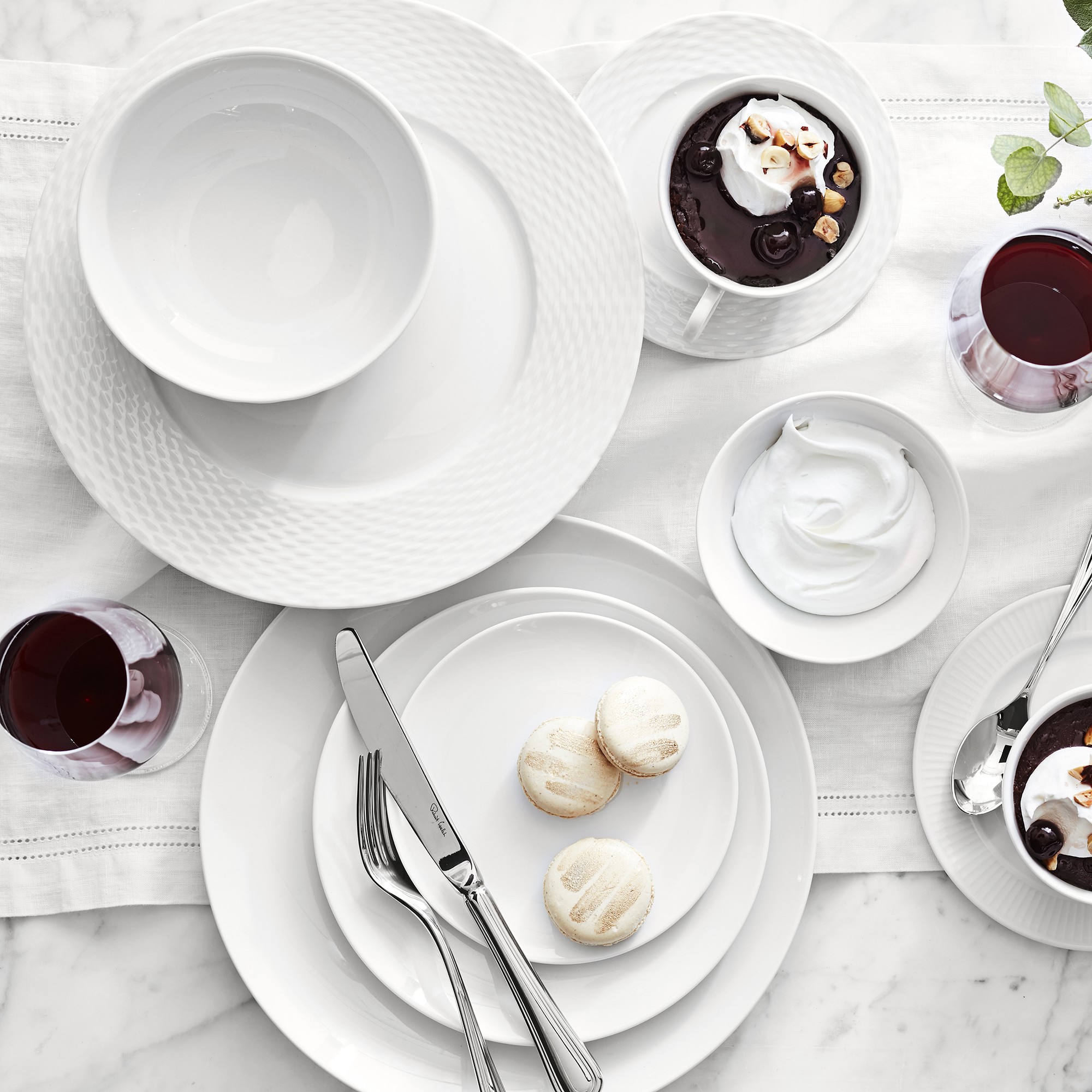 Pillivuyt Coupe Porcelain Salad Plates