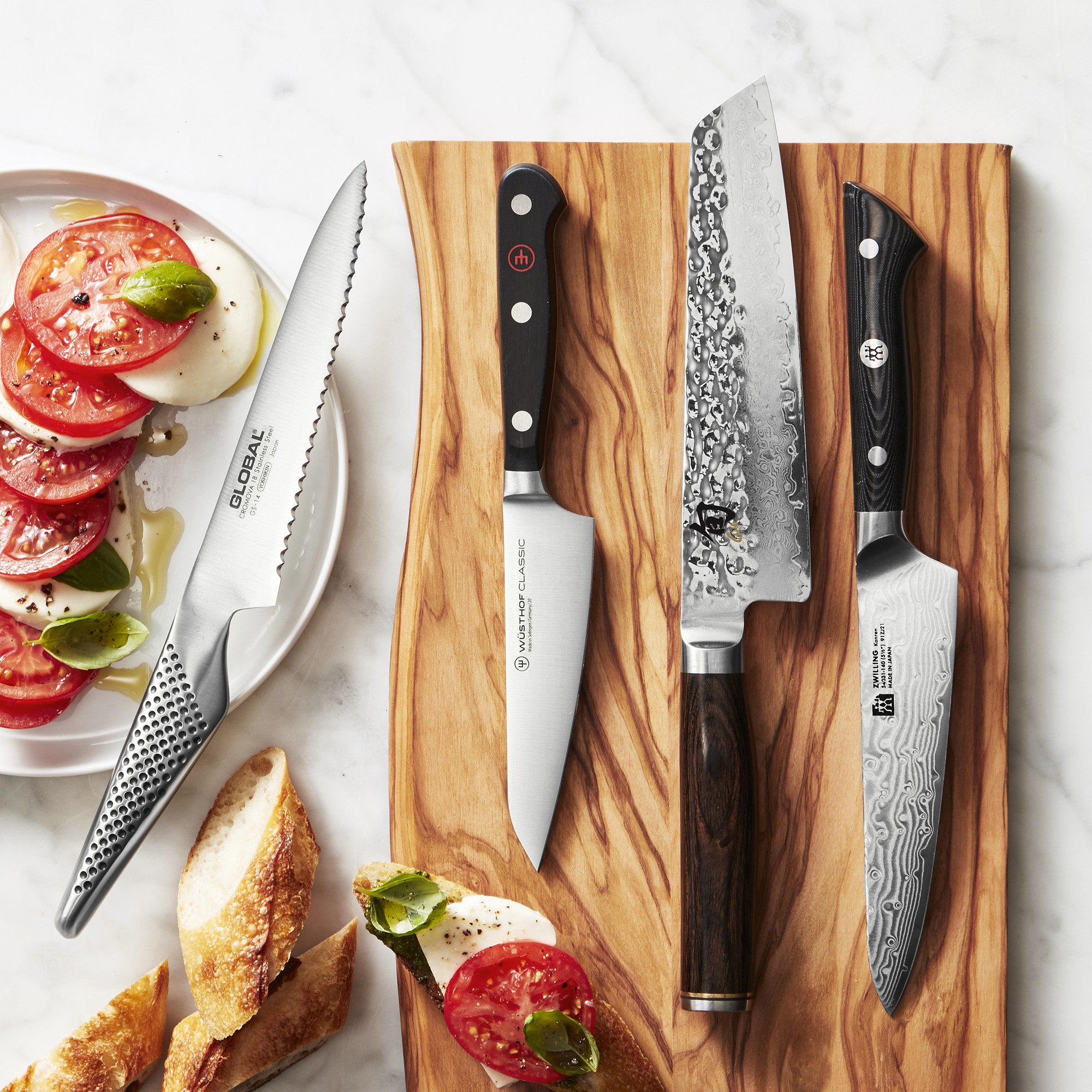 Global Classic Serrated Utility Knife, 6