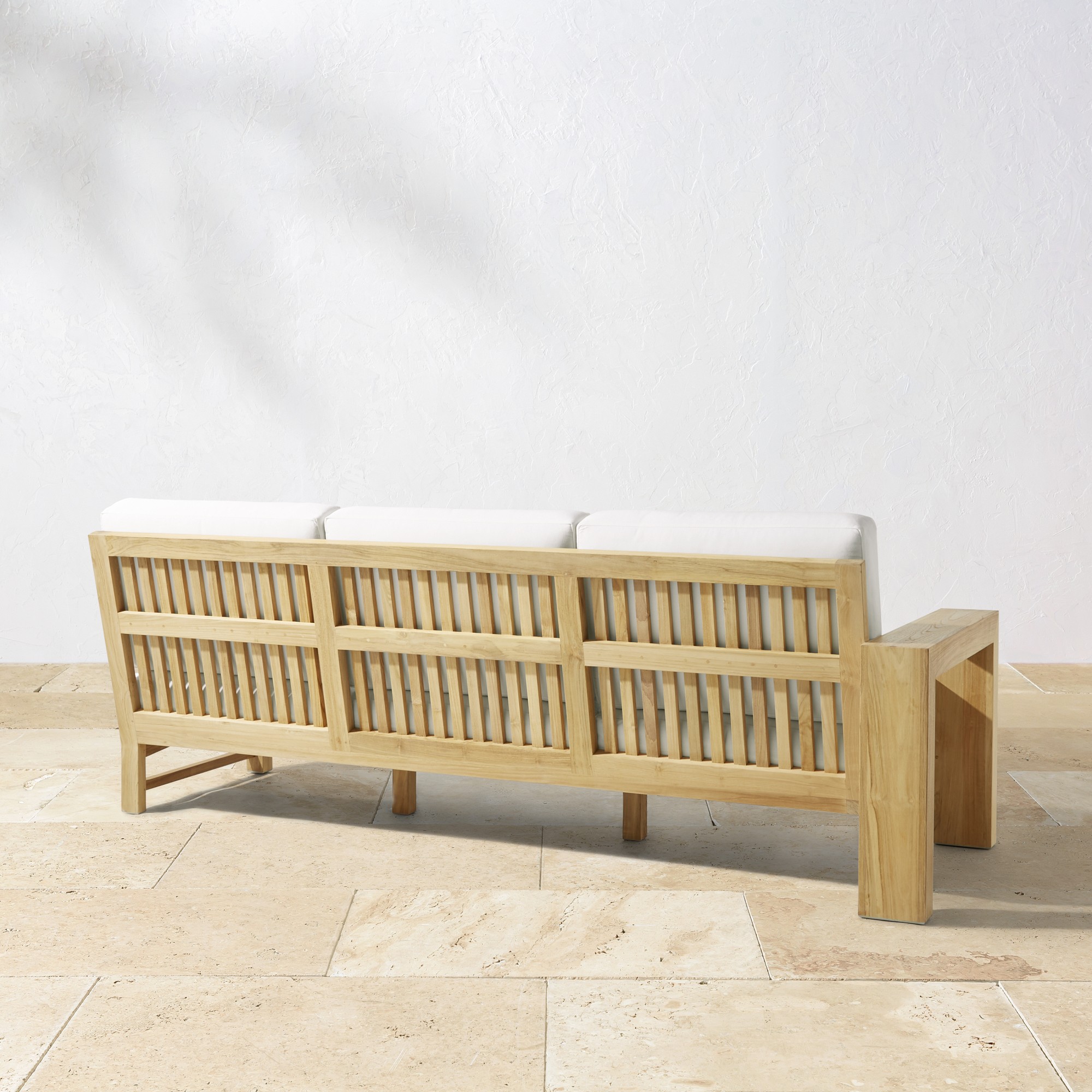 Larnaca Outdoor Natural Teak Customizable Sectional (62