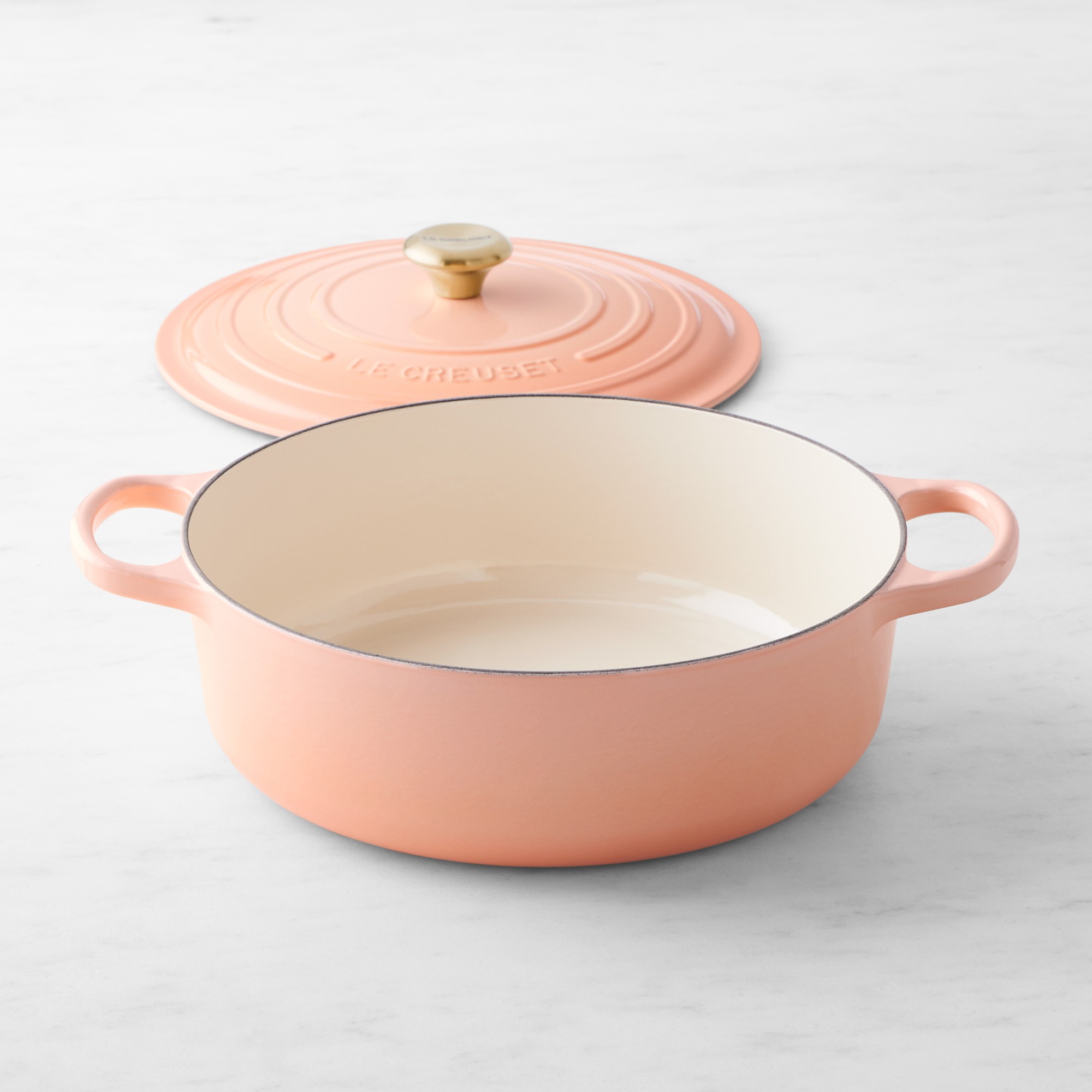 Le Creuset Signature Enameled Cast Iron Round Wide Dutch Oven, 6 3/4-Qt.