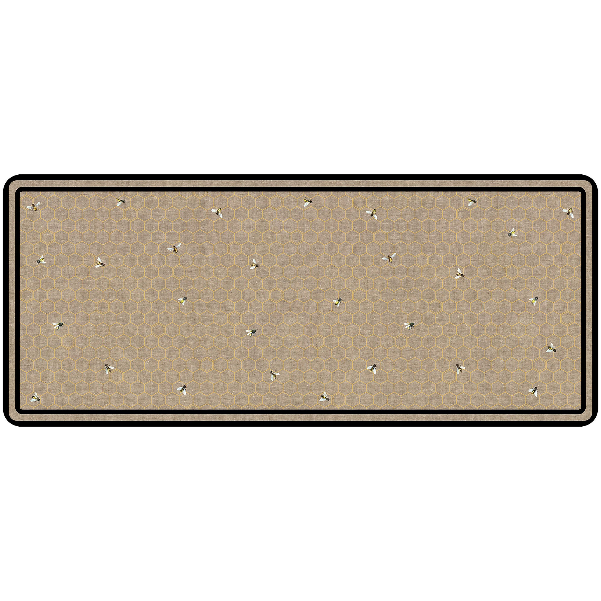 Happy Feet Bee Cushioned Kitchen Mat