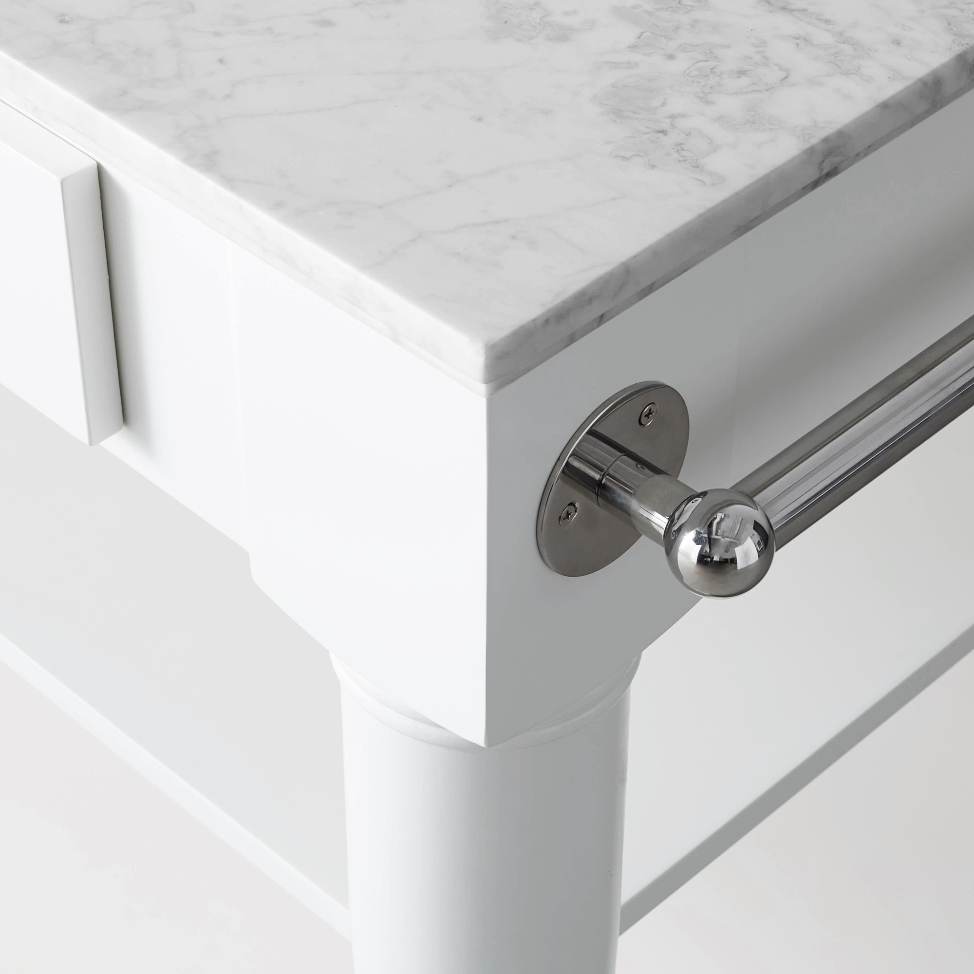 Barrelson Single Kitchen Island with Marble Top (49