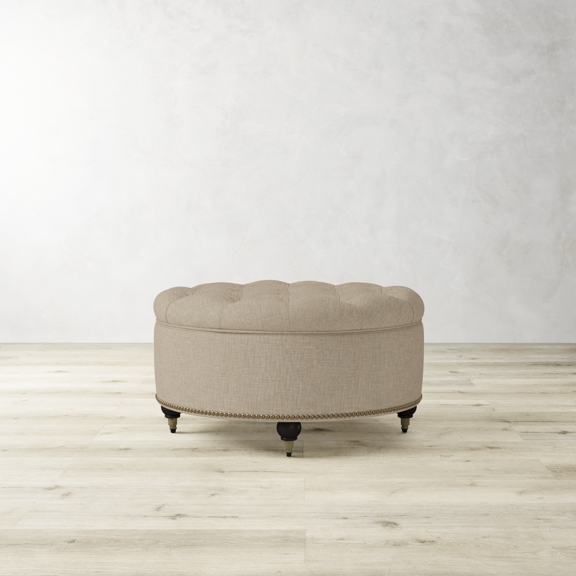 Soho Tufted Round Storage Ottoman (36