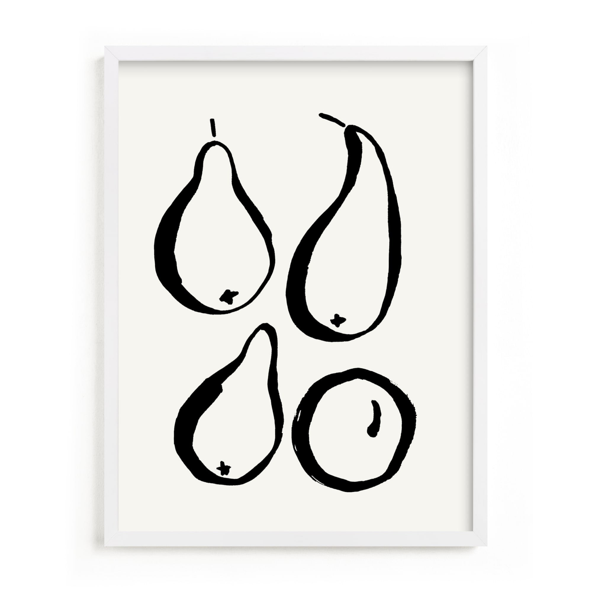 Still-life with Four Pears Limited Edition Kitchen Art by Minted