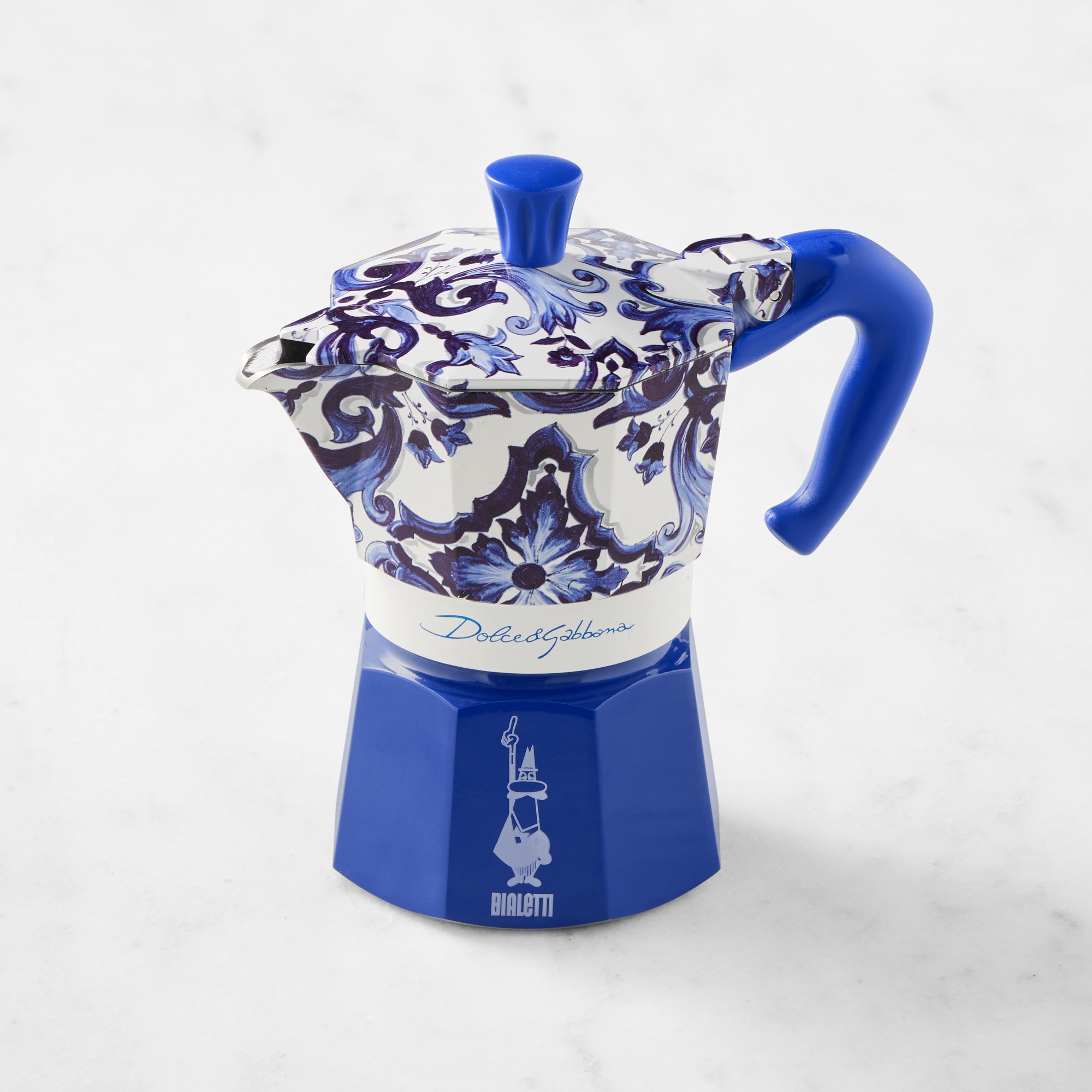 Bialetti Moka Dolce & Gabbana Stovetop Espresso Maker, Blu Mediterraneo