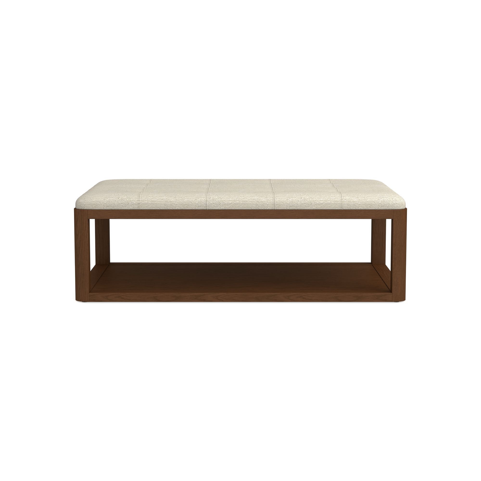 Porte Grid Tufted Rectangular Ottoman (48
