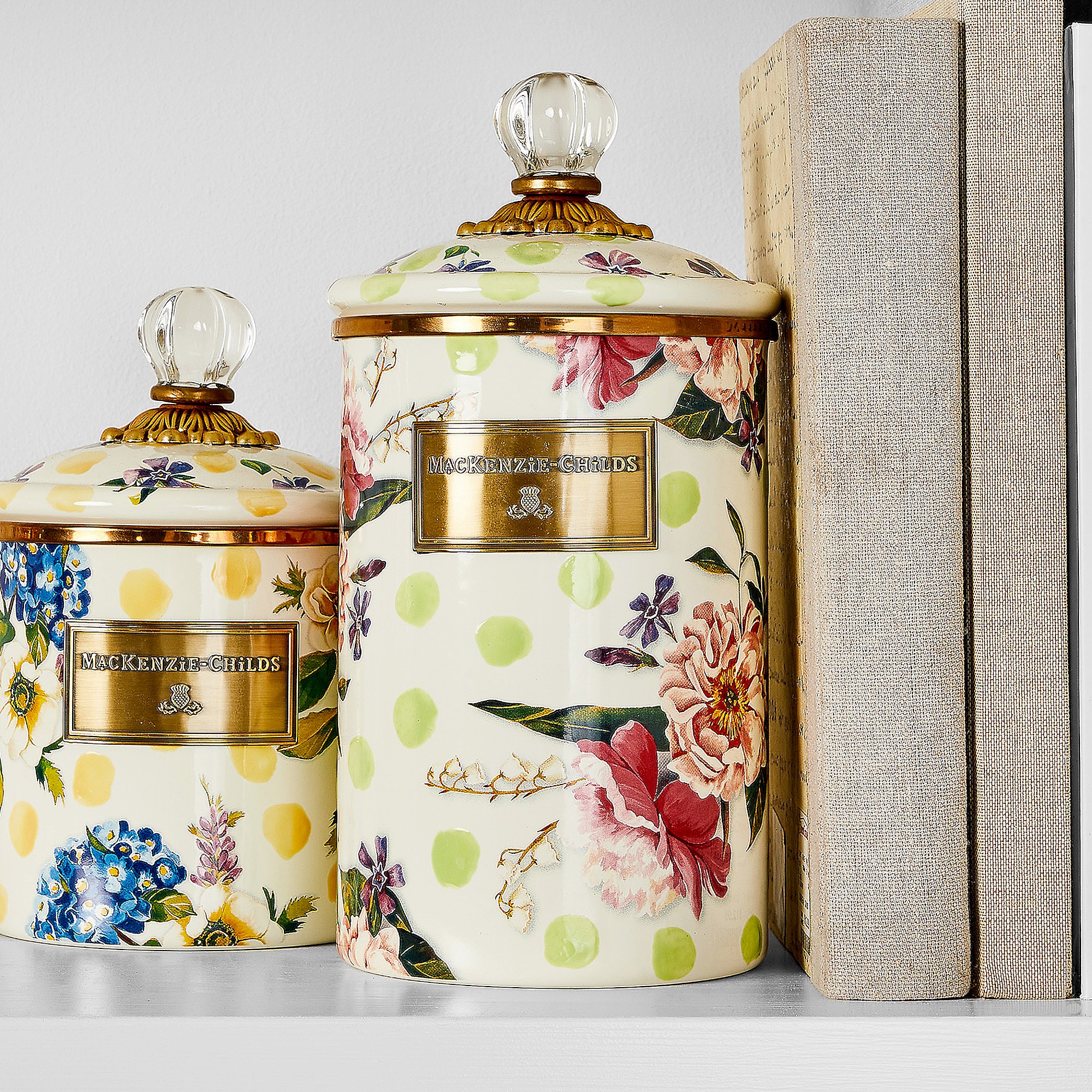 Mackenzie-Childs Wildflowers Enamel Canister