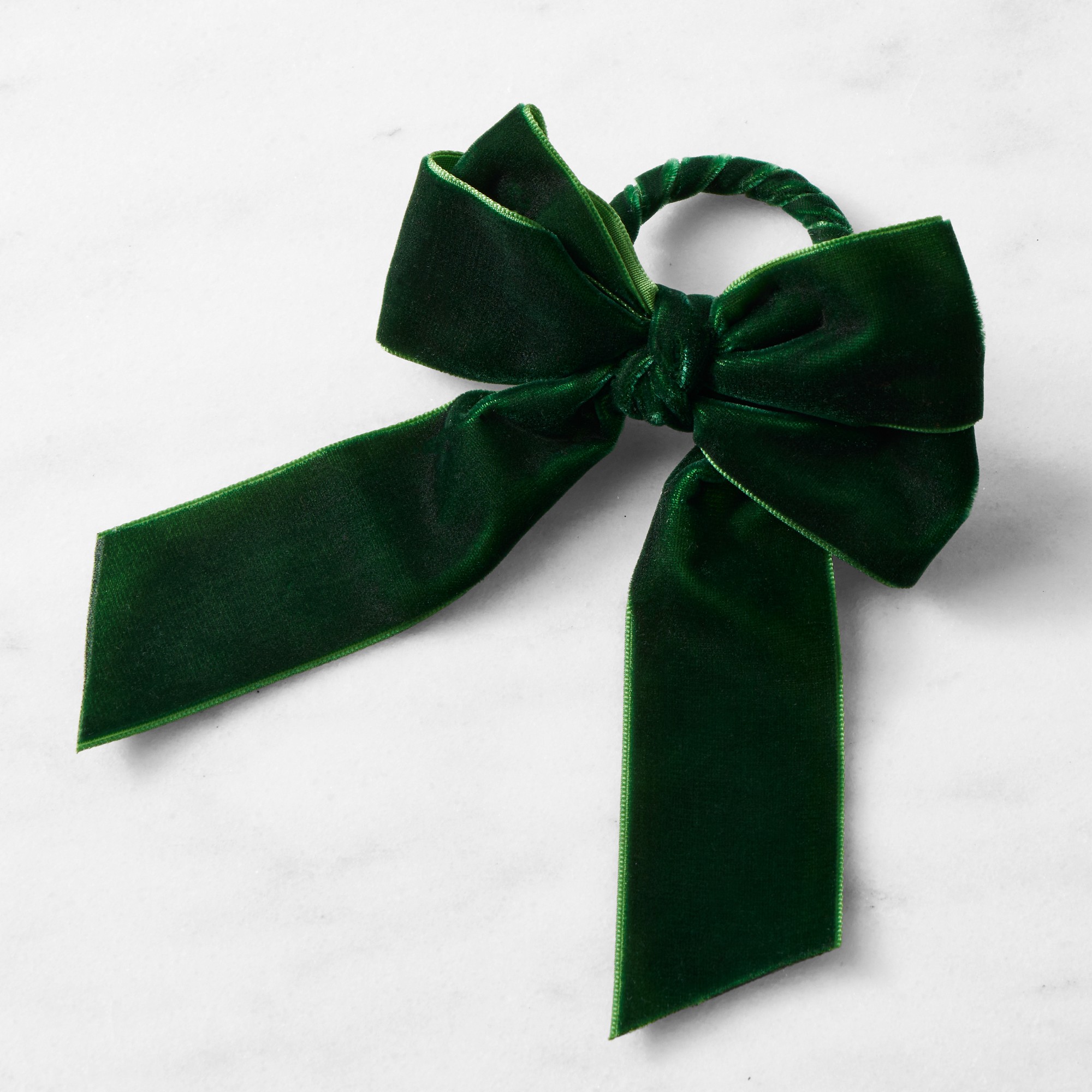 Velvet Bow Napkin Rings, Set of 4