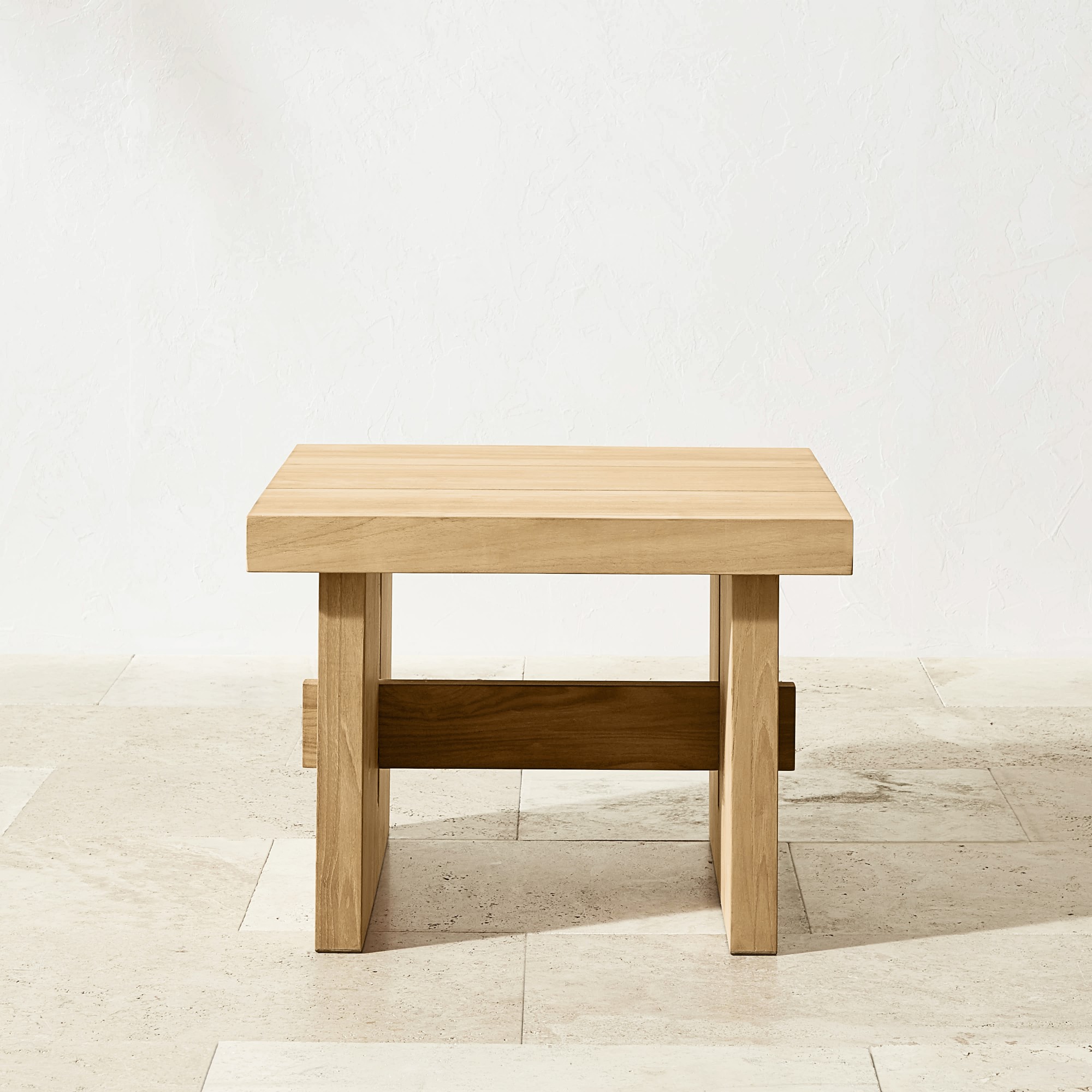 San Clemente Natural Teak Outdoor Side Table (24.5