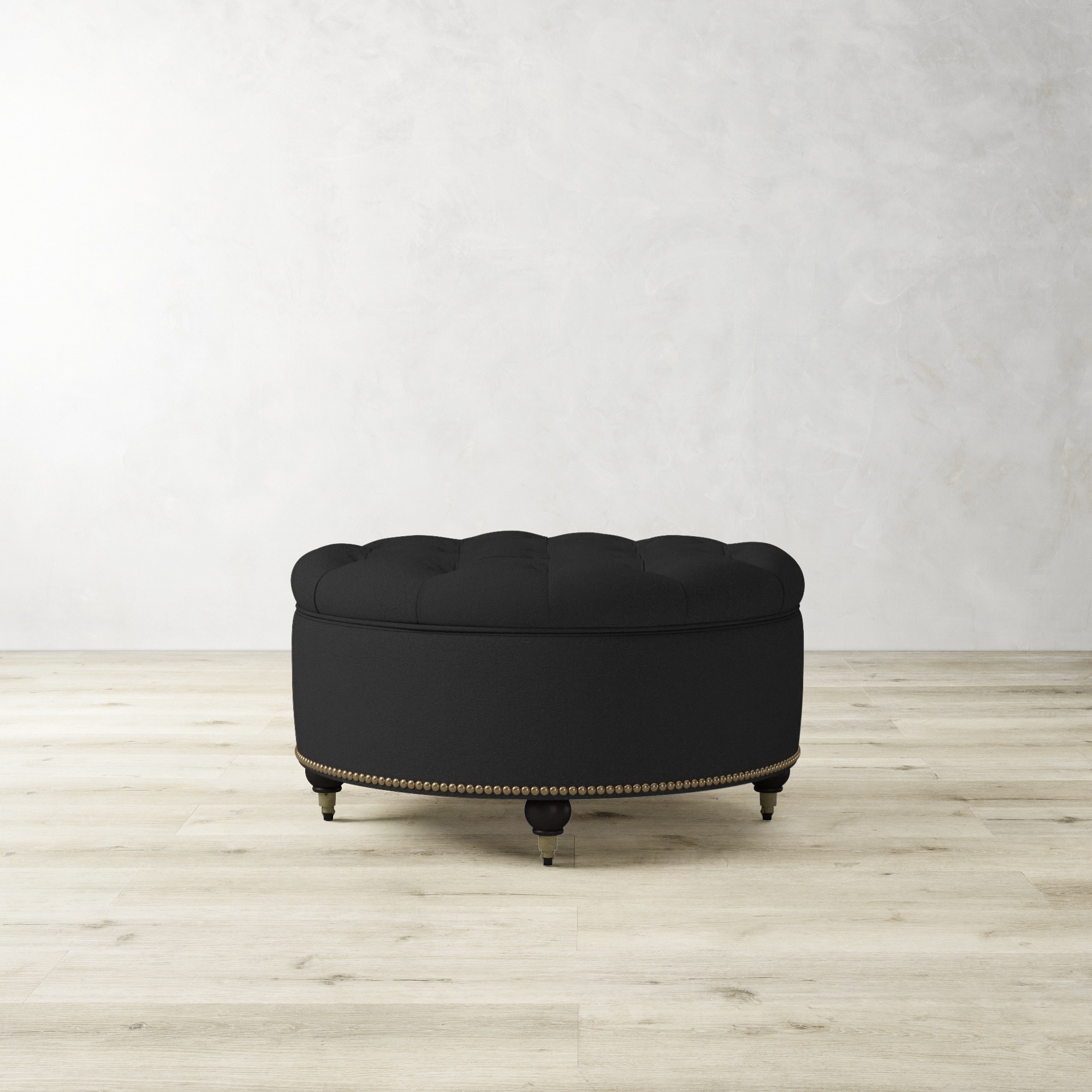 Soho Tufted Round Storage Ottoman (36