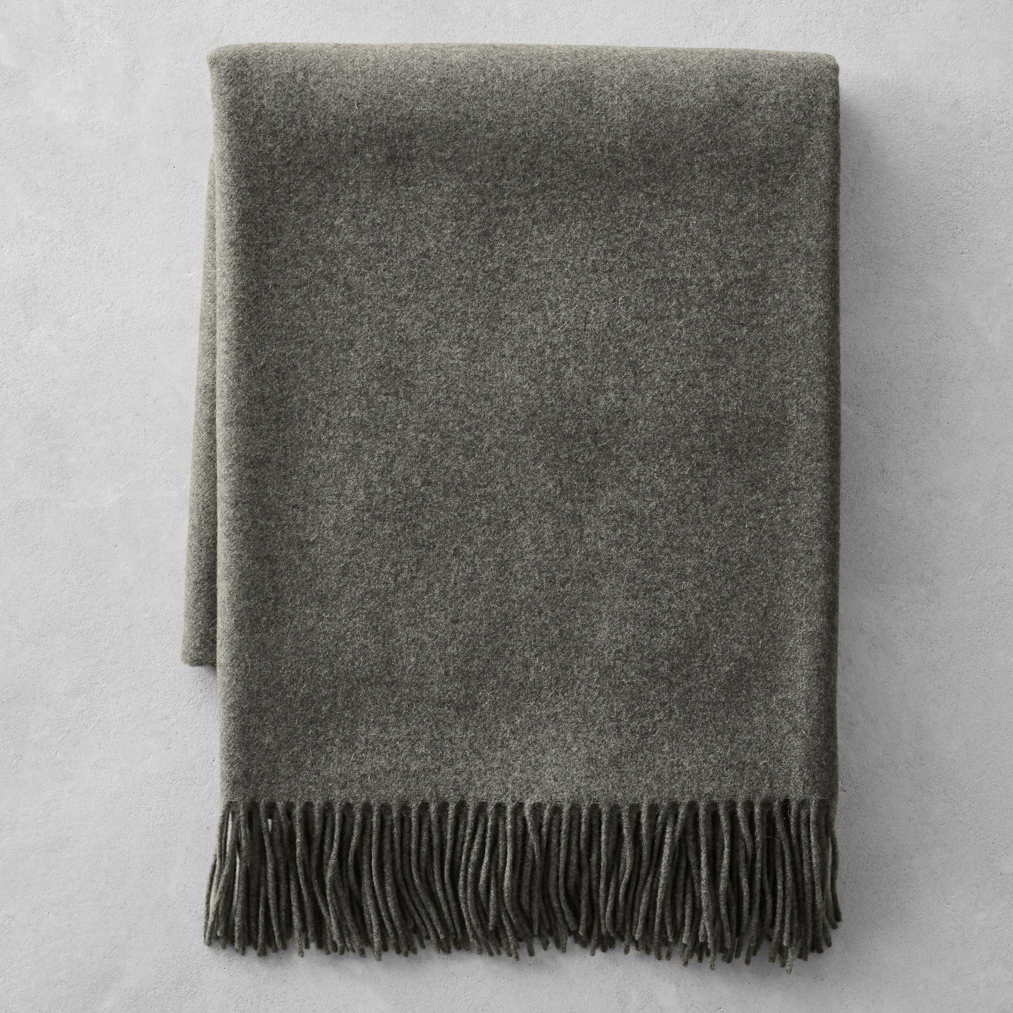 European Solid Cashmere Throw