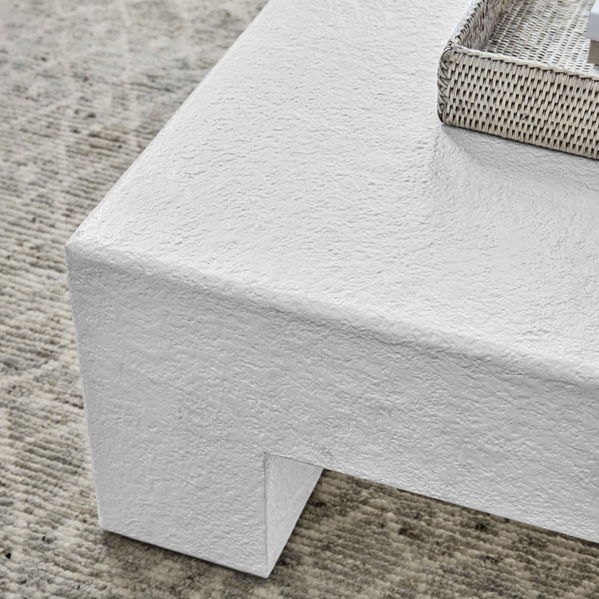 Matte White Square Coffee Table (48