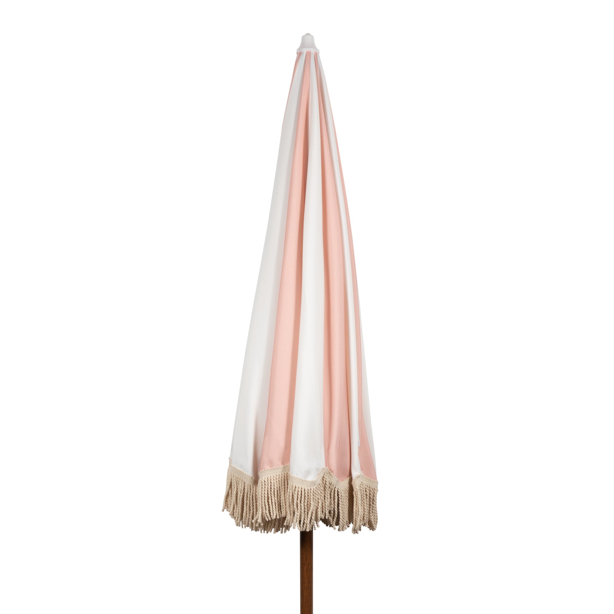 6.5' Round Beach State Summerland Portable Umbrella, Pink Salt Stripe