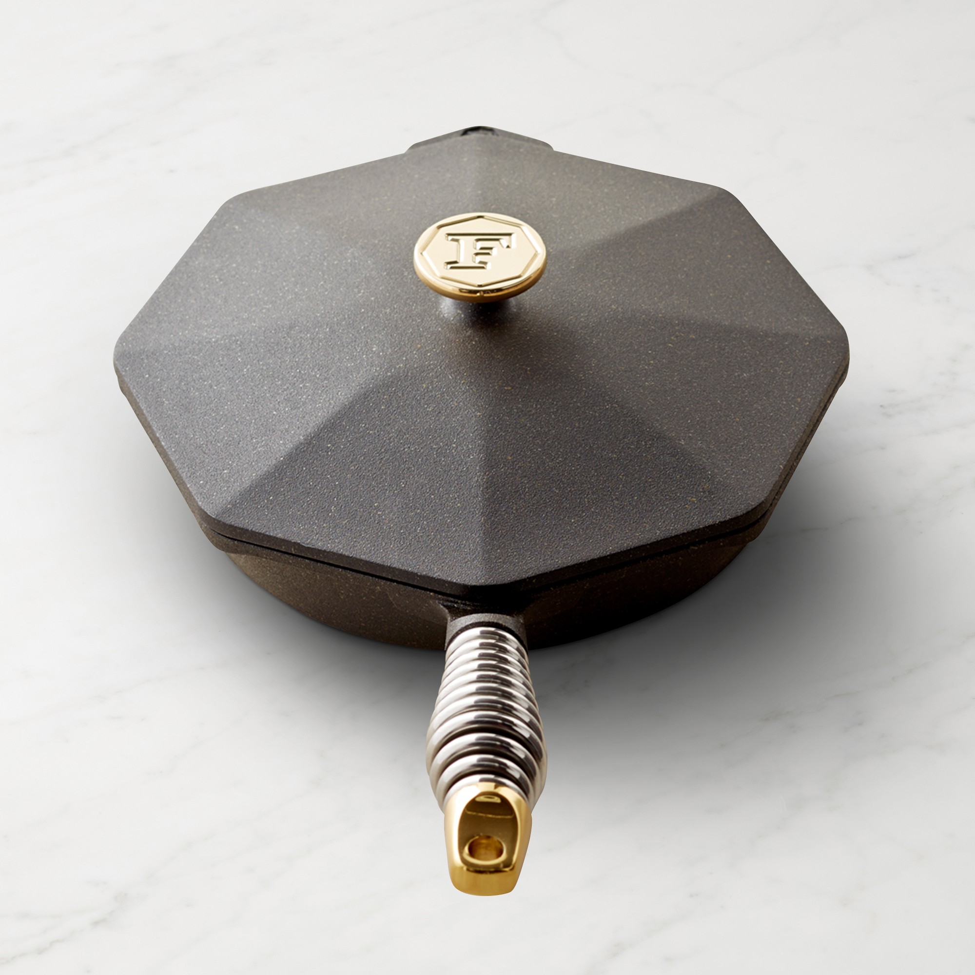 FINEX Seasoned Cast Iron Skillet Fry Pan with Lid