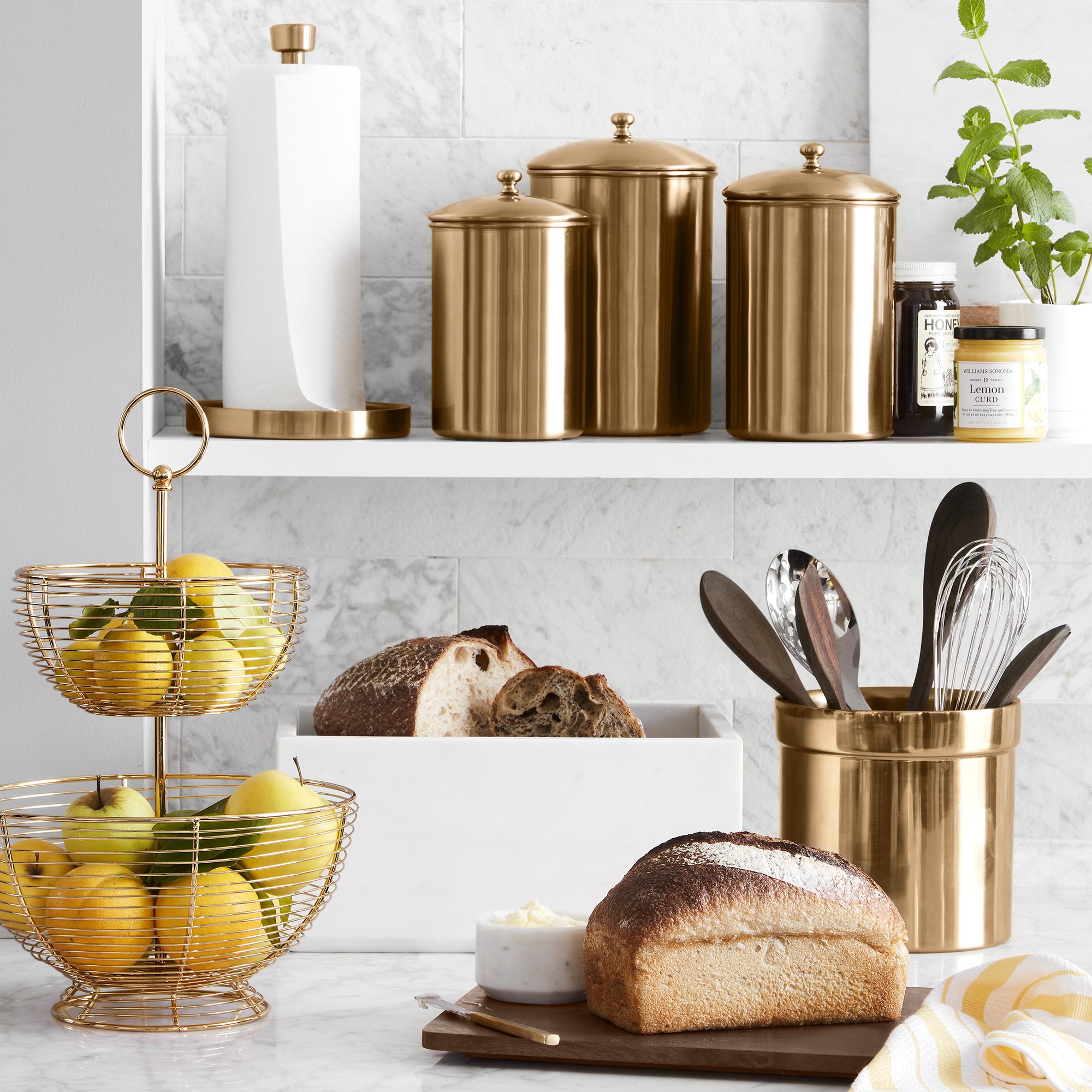 Williams Sonoma Marble Bread Box