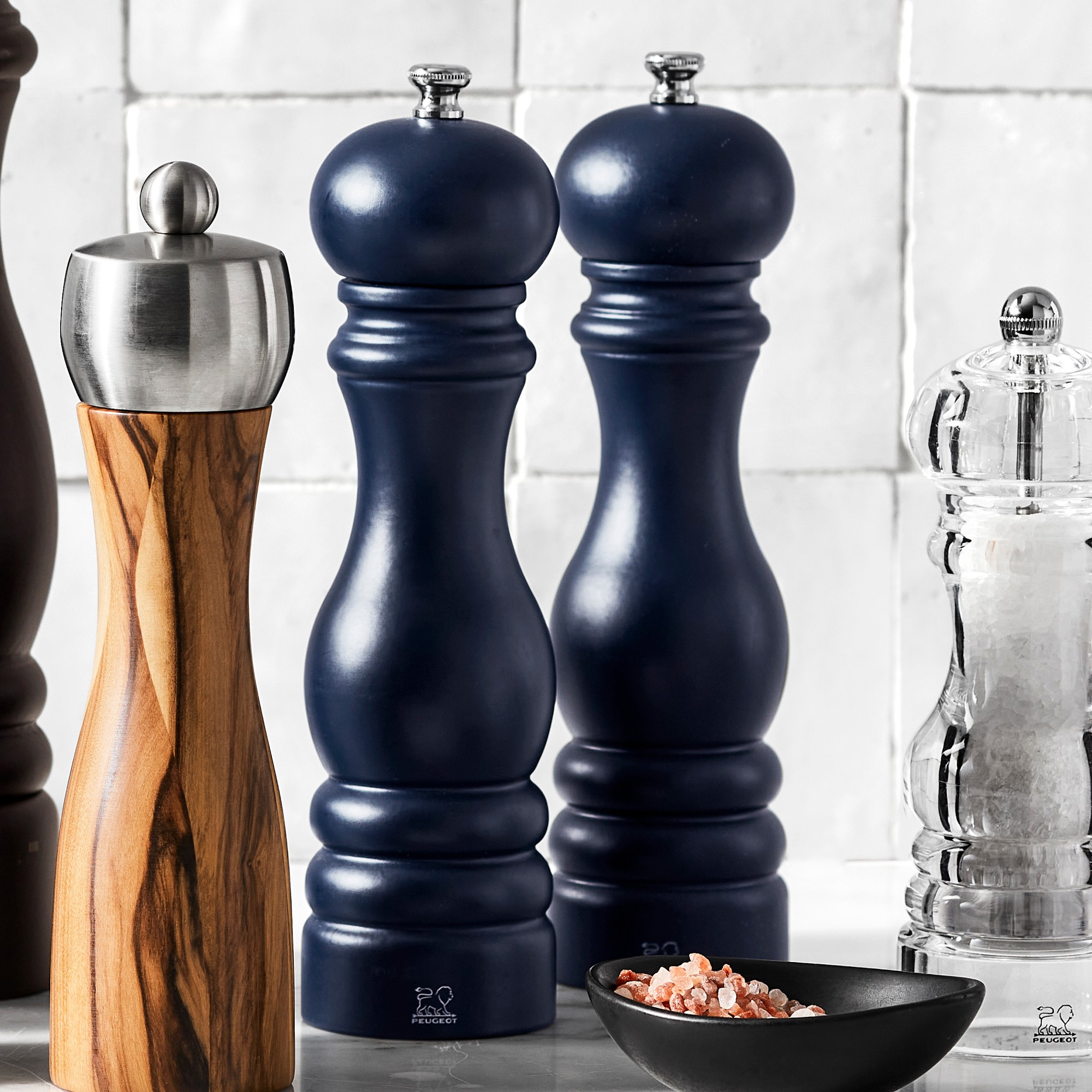 Peugeot Paris Salt & Pepper Mills, Matte Navy