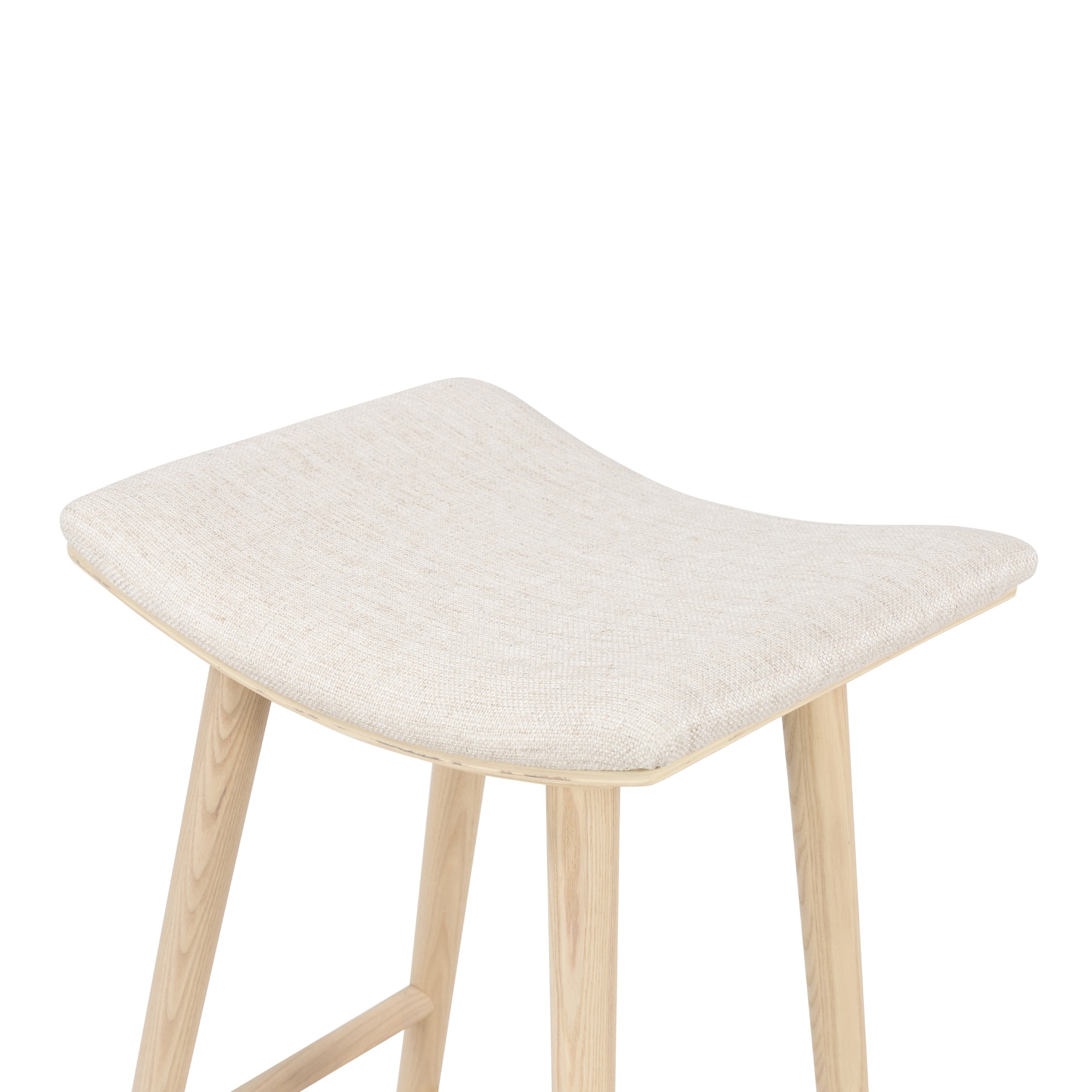 Andalusia Upholstered Saddle Backless Stool
