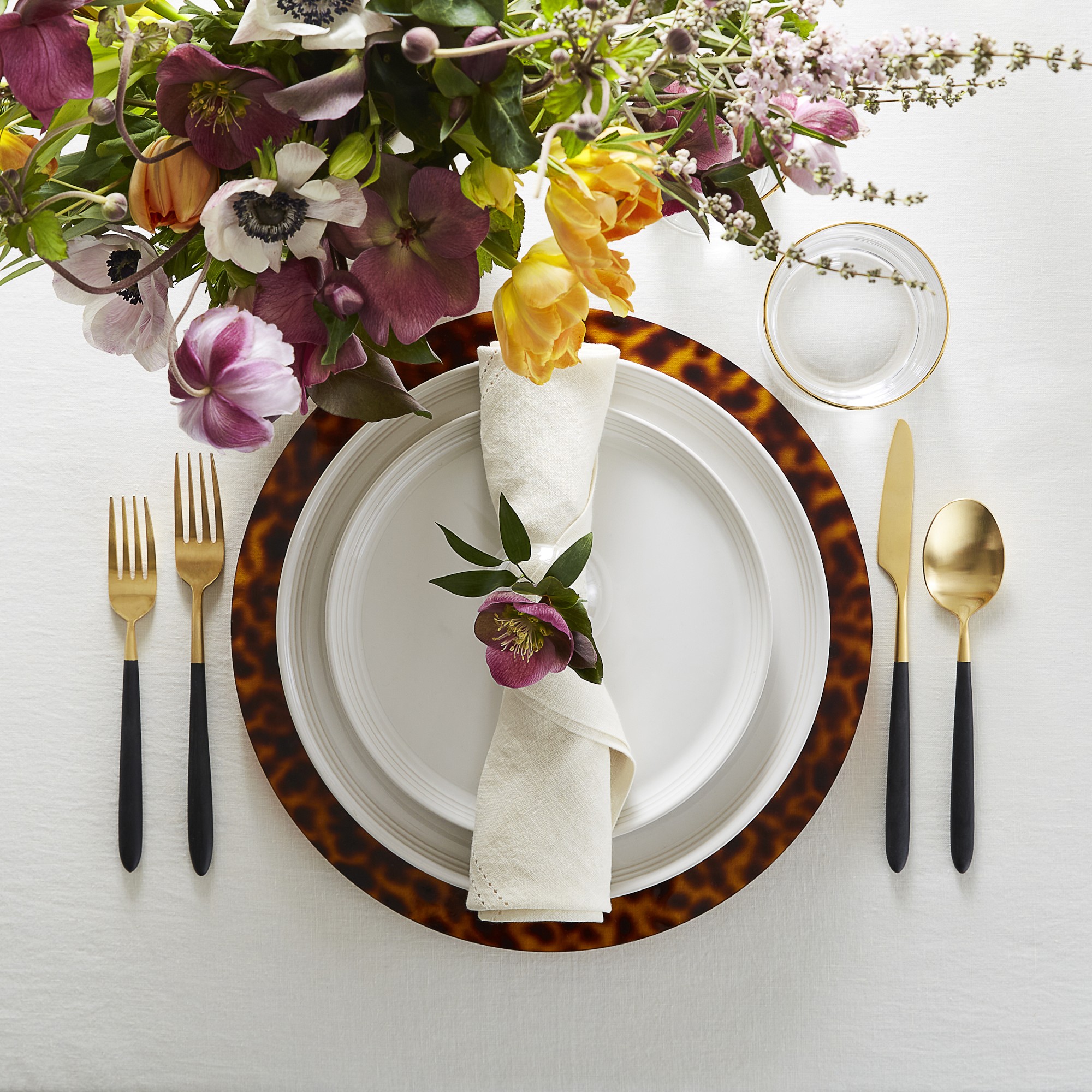 Linen Double Hemstitch Napkins, Set of 4