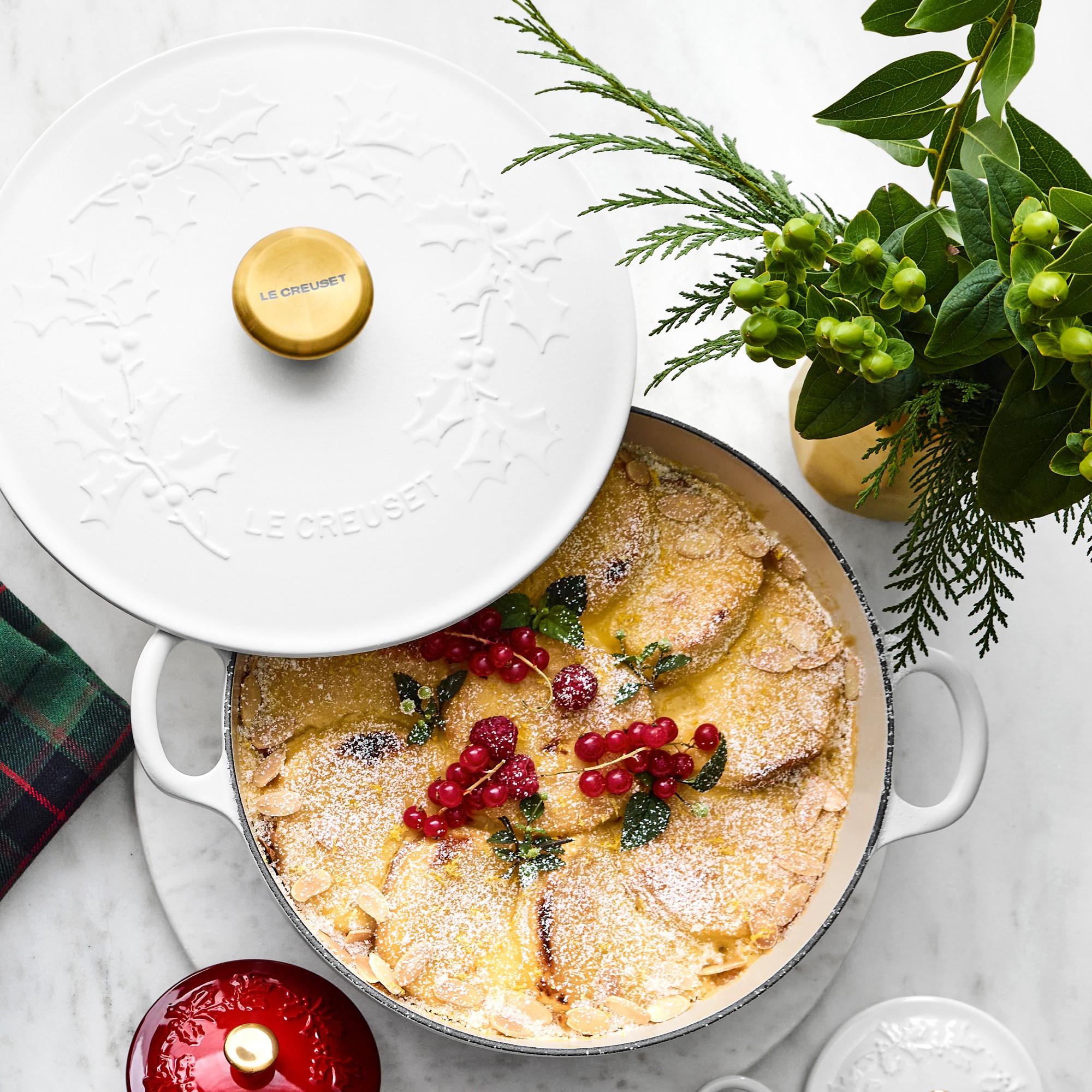 Le Creuset Enameled Cast Iron Holly Soup Pot, 4 1/2-Qt.