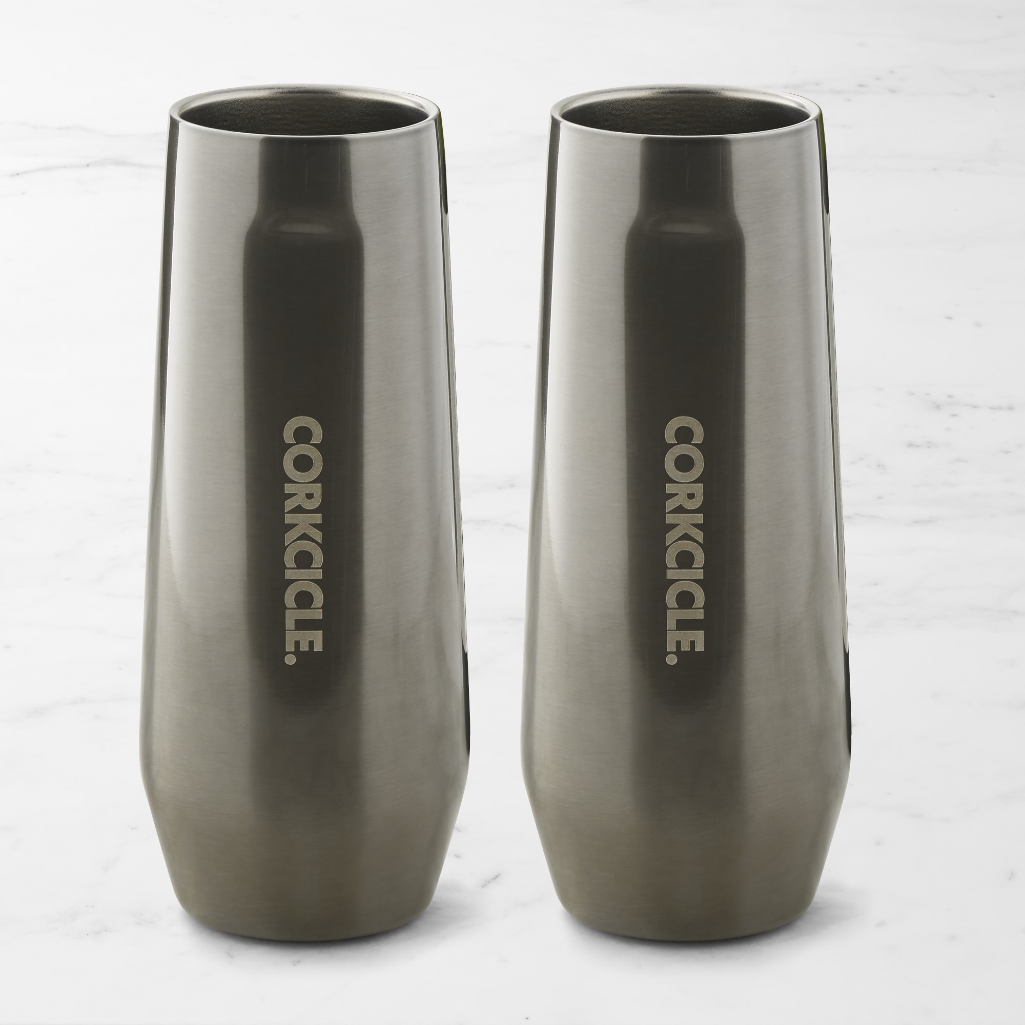 Corkcicle Stemless Champagne Flutes, Set of 2