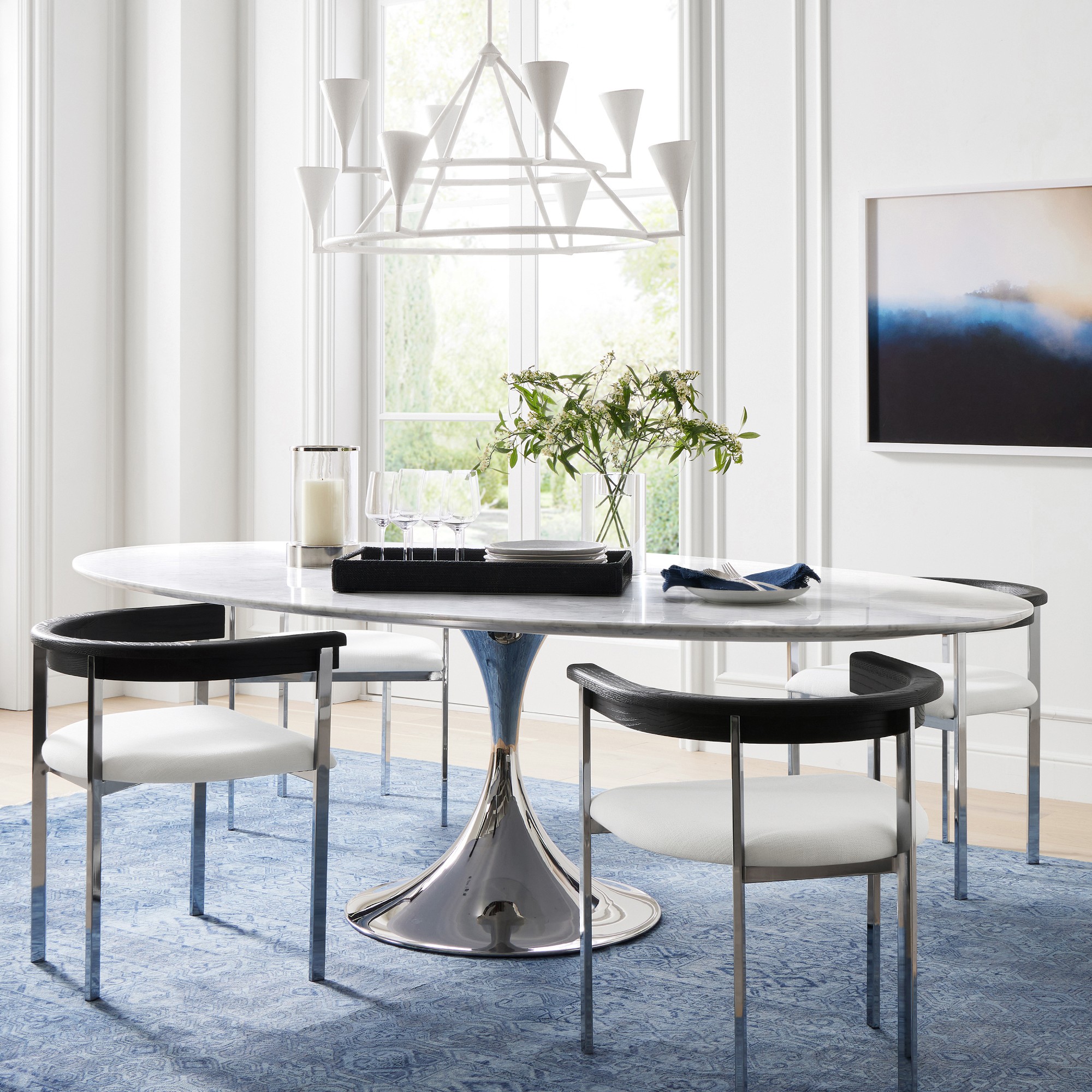 Tulip Oval Pedestal Dining Table (70