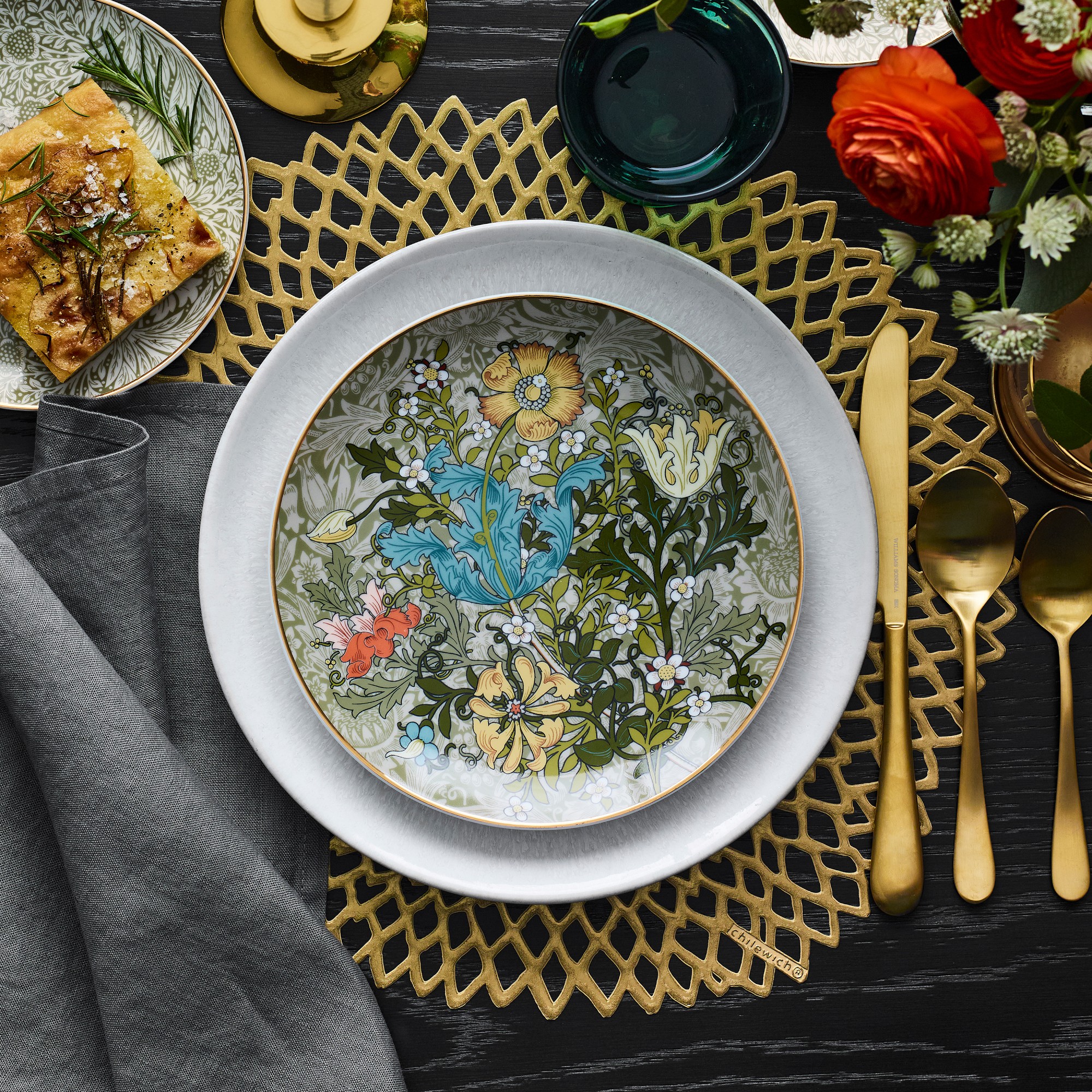 Morris & Co. x Williams Sonoma Cotswold Mixed Salad Plates, Set of 4