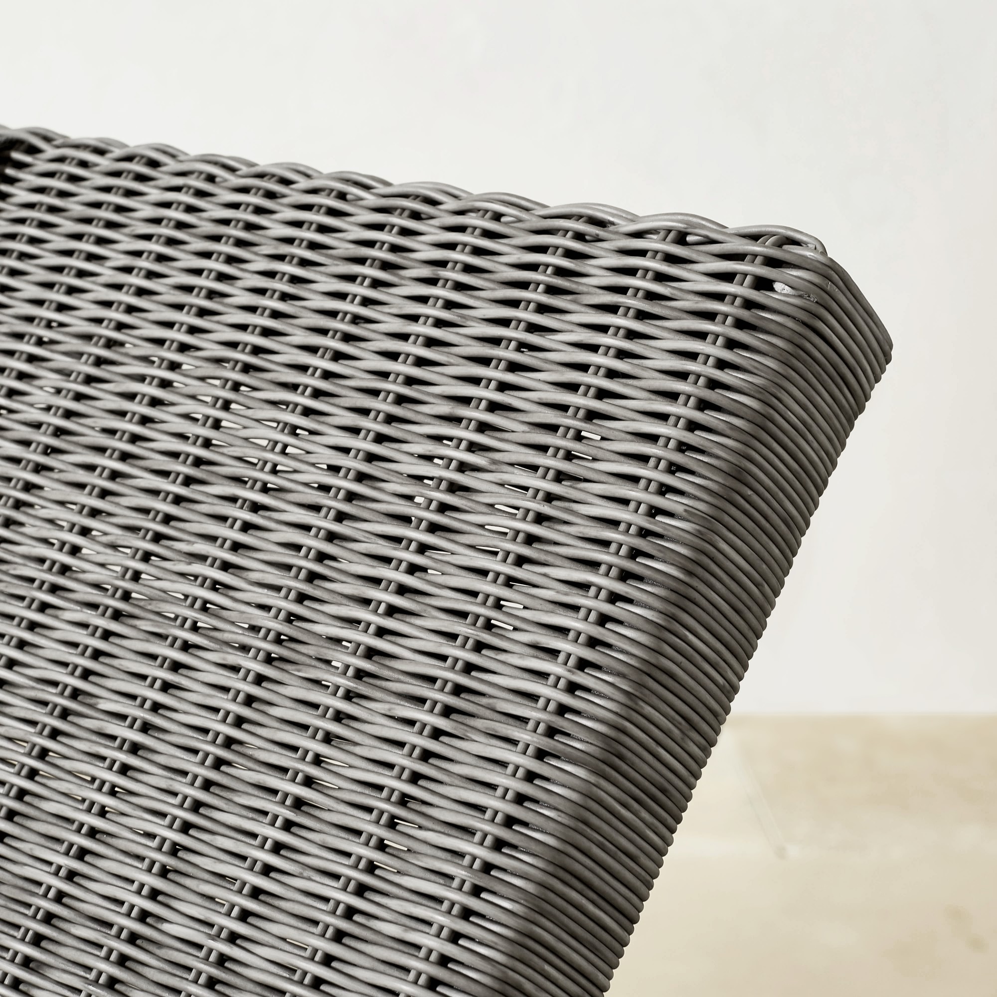 Larnaca Outdoor Slate Grey Metal x All-Weather Weave Chaise